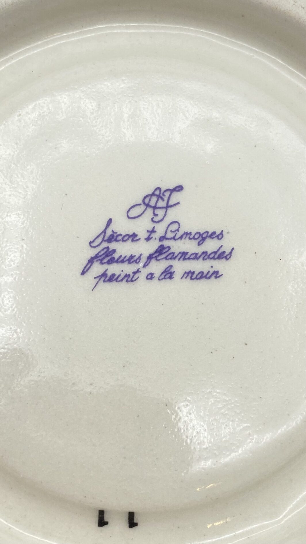 TÊTE-À-TÊTE DI TAZZINE LIMOGES DIPINTE A MANO.  FRANCIA, VINTAGE XX sec. - immagine 11