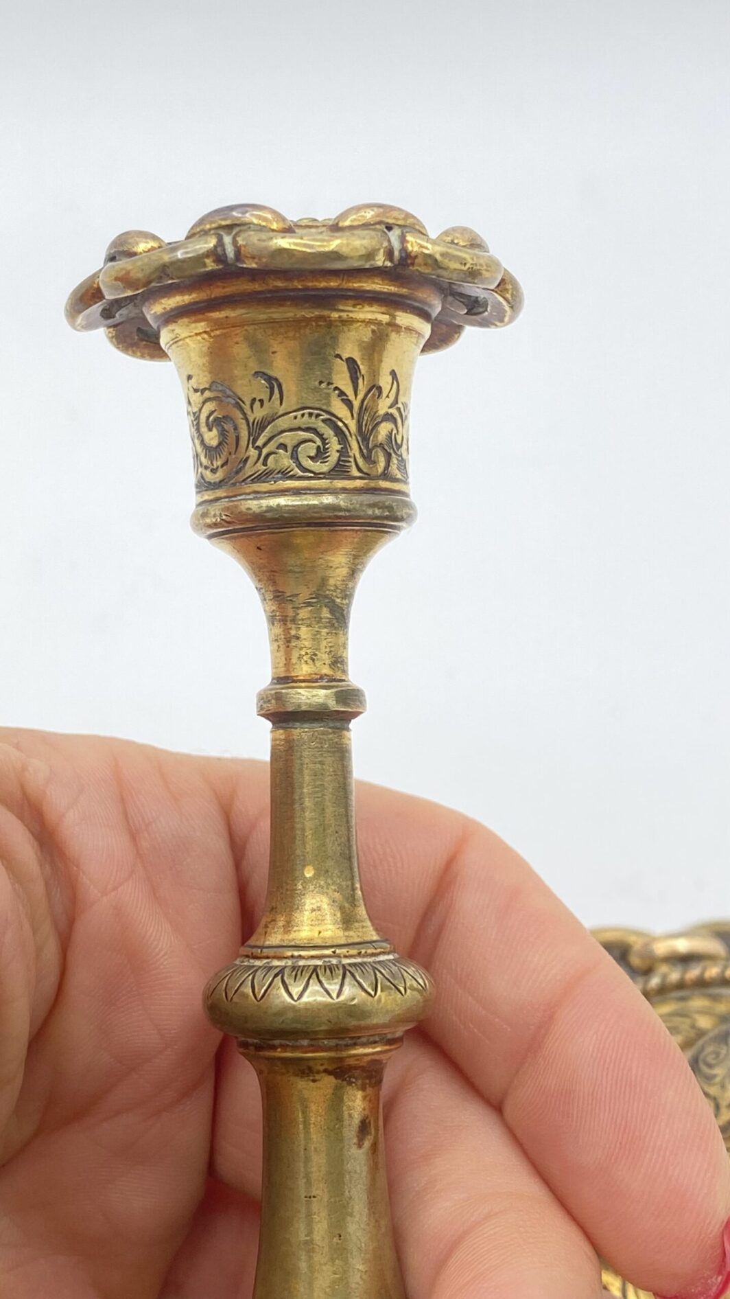 PAIO CANDELIERI DA SCRITTOIO IN BRONZO E MALACHITE. FRANCIA. XIX sec. - immagine 9