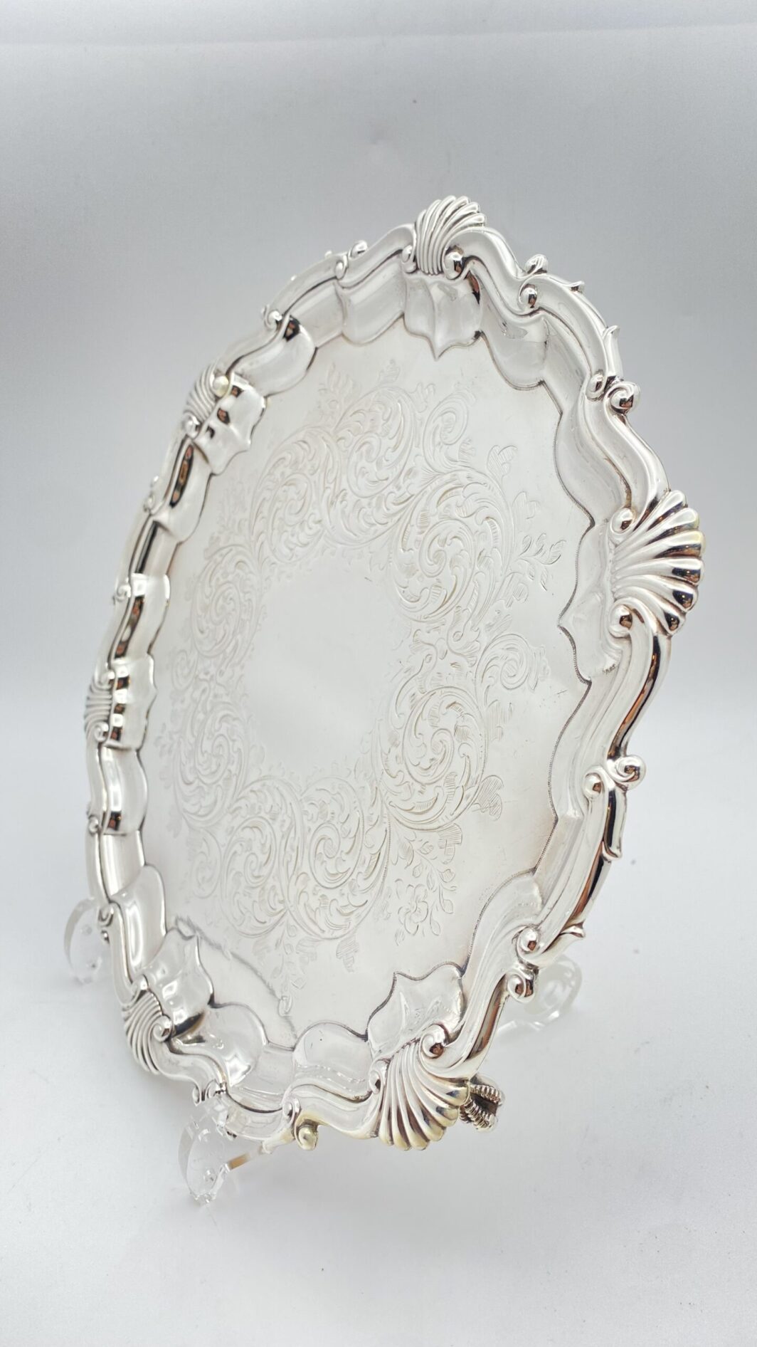 SALVER IN SHEFFIELD FIRMATO RICHARD MARTIN HEBENEZER & Co. ANNO 1854. - immagine 3