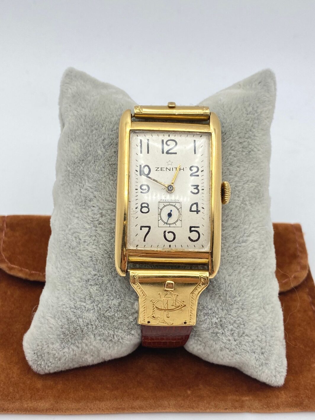 OROLOGIO ZENITH IN ORO 18KT CON MONOGRAMMA PF. PRIMA METÀ XX sec, - immagine 6