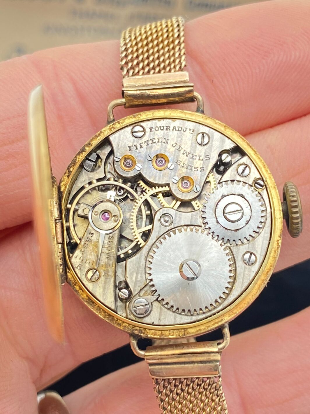 OROLOGIO IN ORO 18KT E DIAMANTI CON SCATOLA E GARANZIA ORIGINALI (1918) - immagine 8