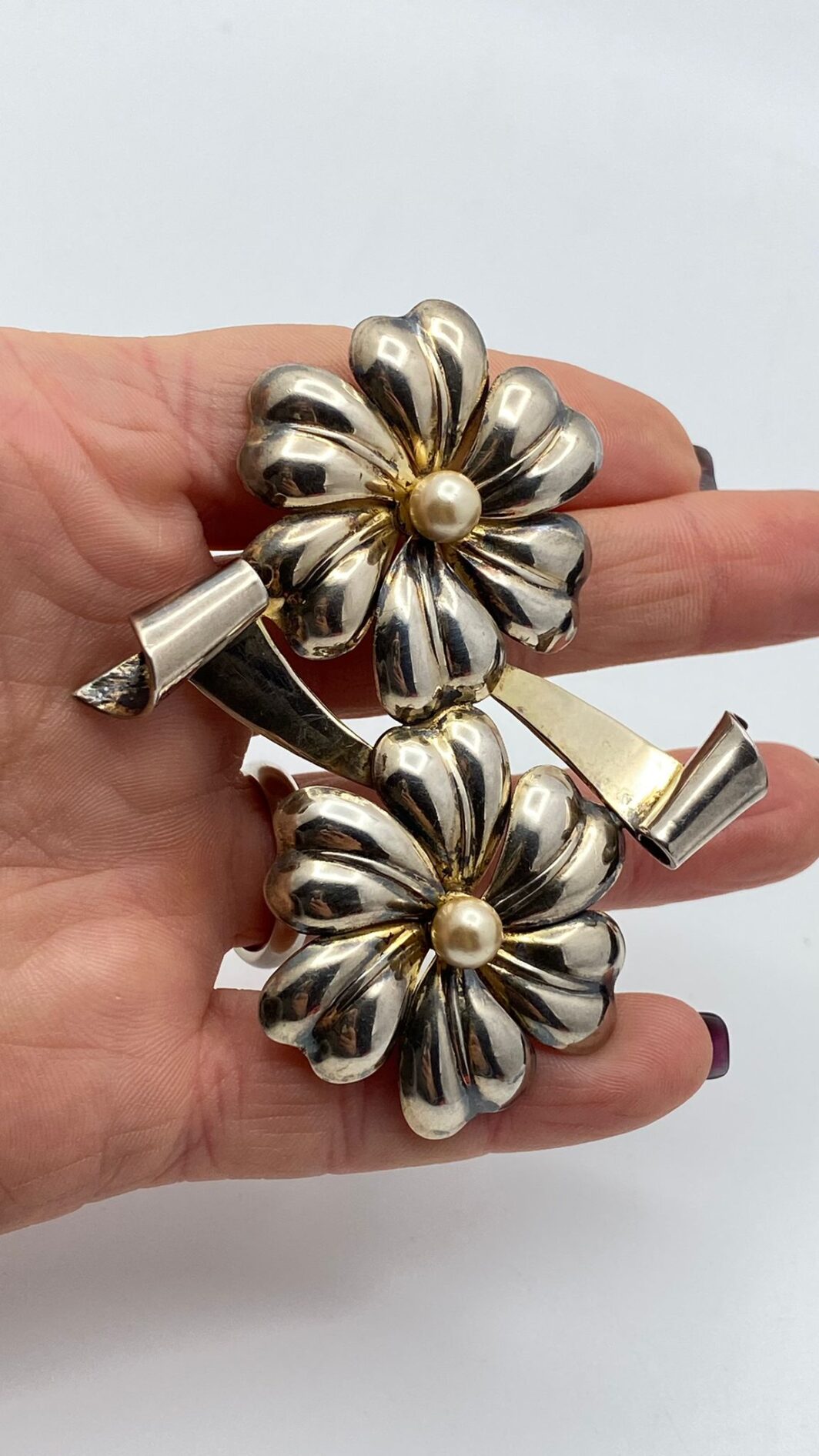 SPILLA ART DECO, STERLING. BIGIOTTERIA AMERICANA ANNI ‘30. - immagine 6