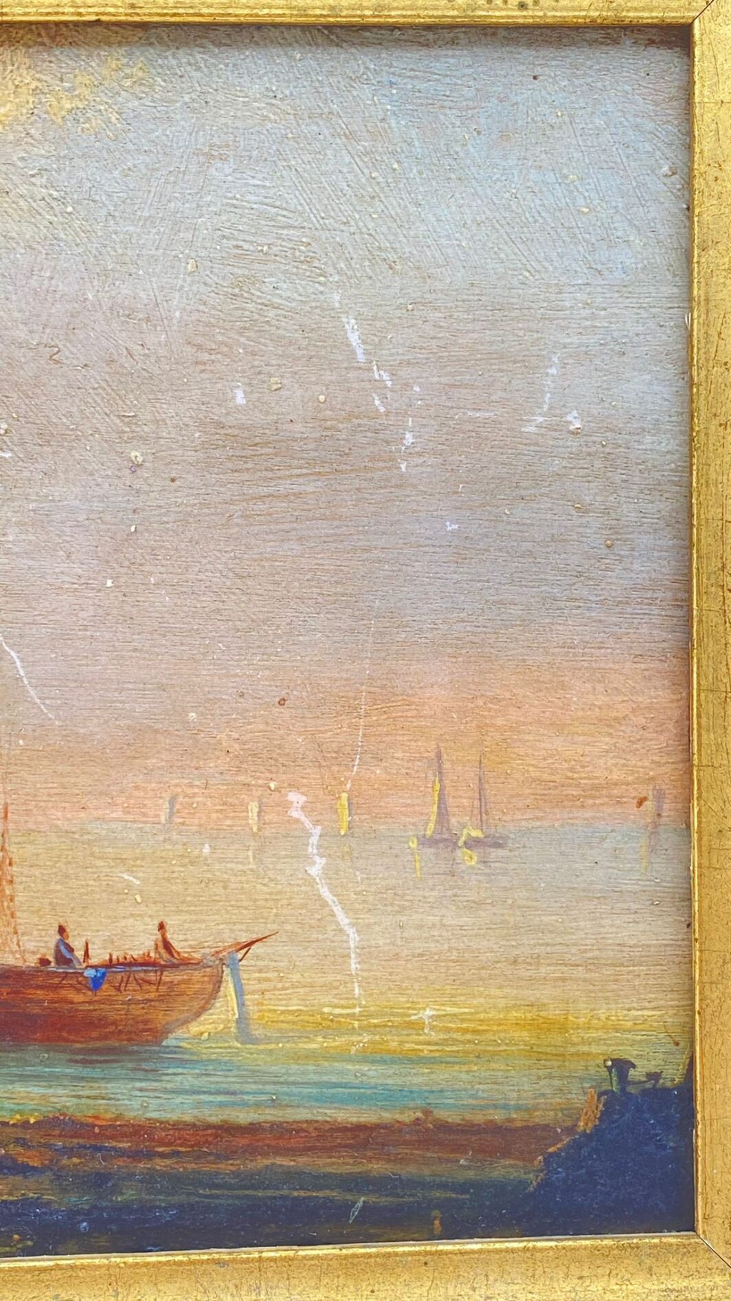 “MARINA” OLIO SU TAVOLA. ITALIA INIZI ‘900. - immagine 7