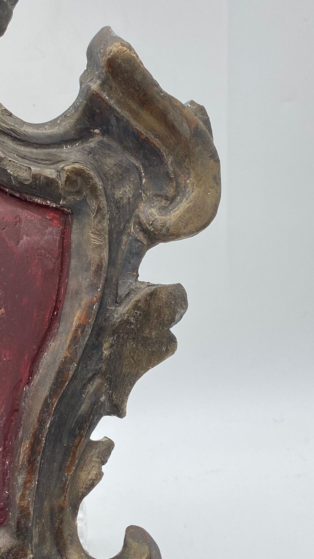 MADONNA DEL XVIII SECOLO DIPINTA SU RAME CON CORNICE IN LEGNO INTAGLIATO COEVA. - immagine 5