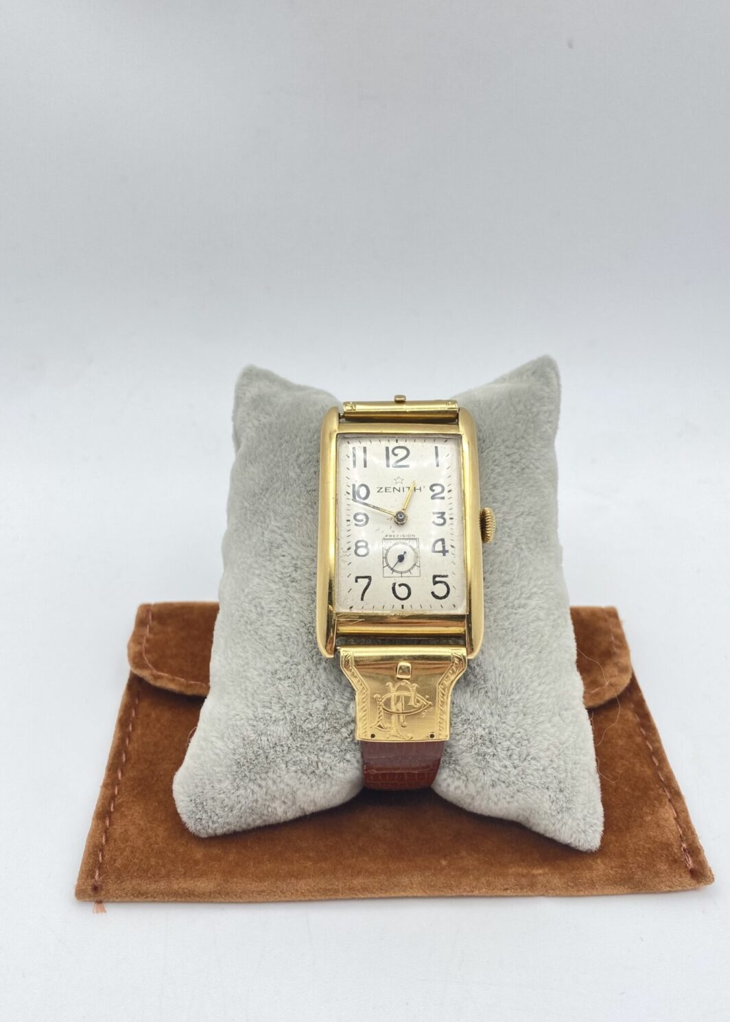 OROLOGIO ZENITH IN ORO 18KT CON MONOGRAMMA PF. PRIMA METÀ XX sec,