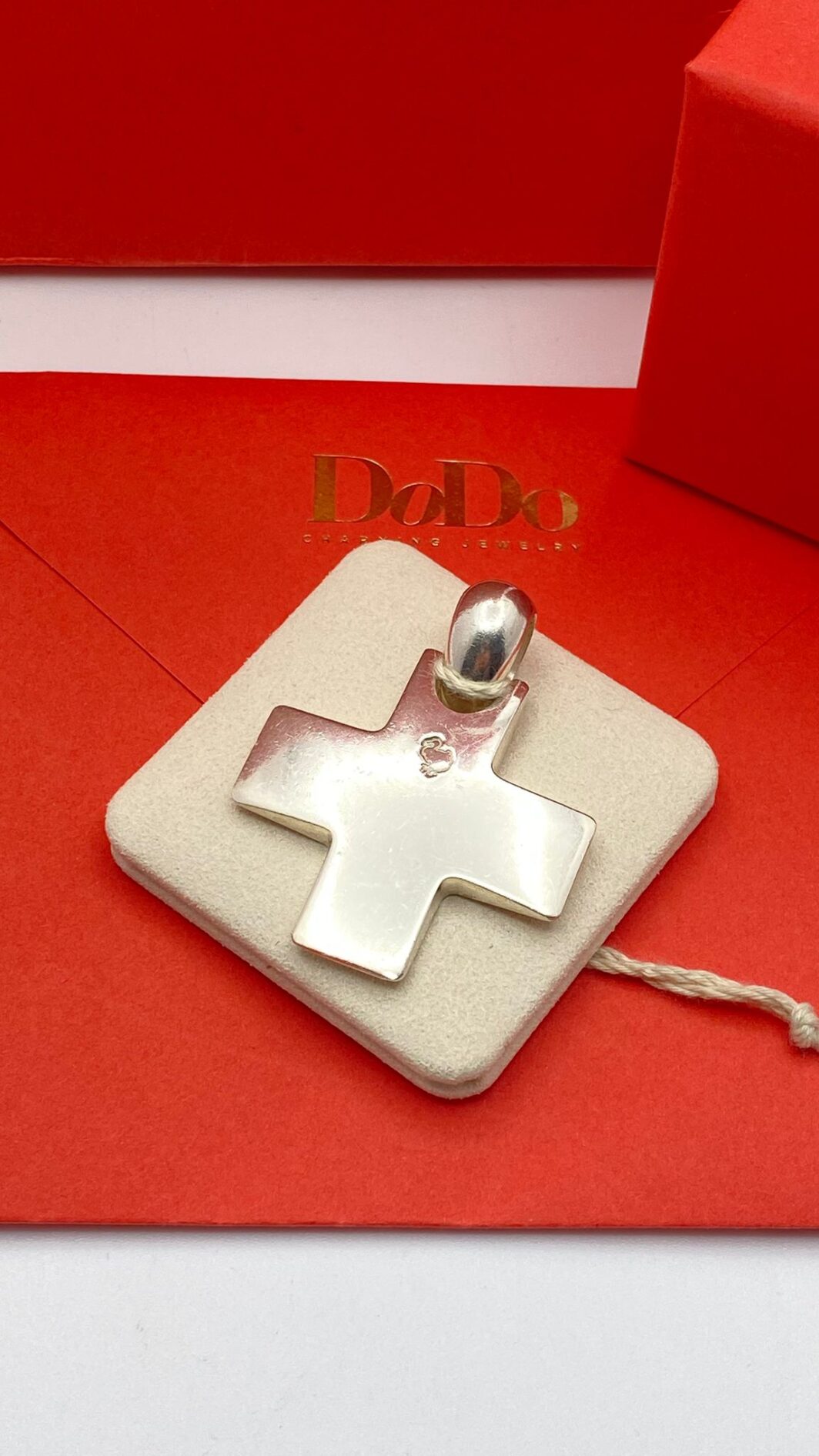 CIONDOLO DODO CROCE GRANDE, ARGENTO STERLING 925. - immagine 3