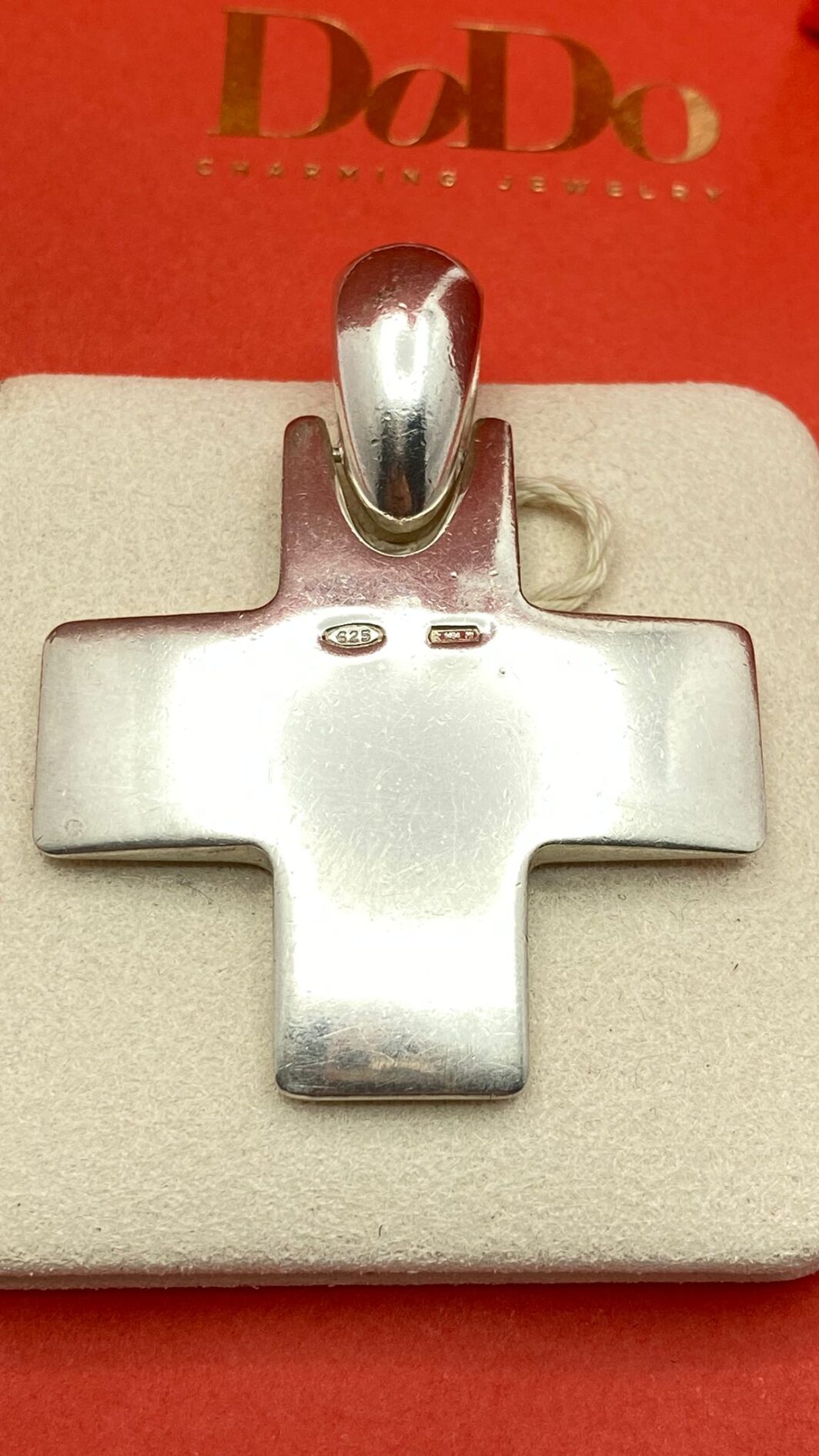 CIONDOLO DODO CROCE GRANDE, ARGENTO STERLING 925. - immagine 10