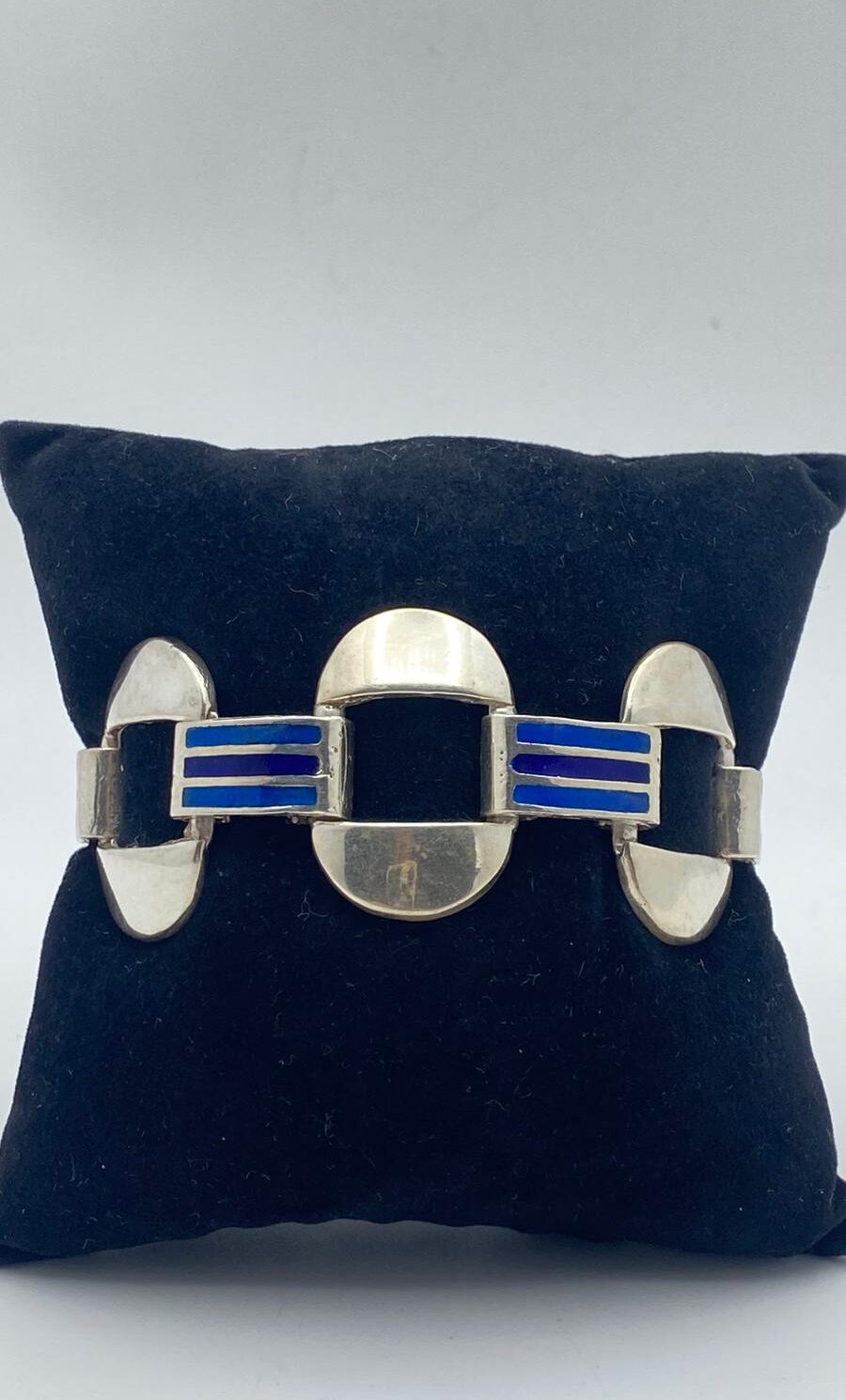 RAFFINATO BRACCIALE ART DECO IN ARGENTO 800. ANNI '20-'30.