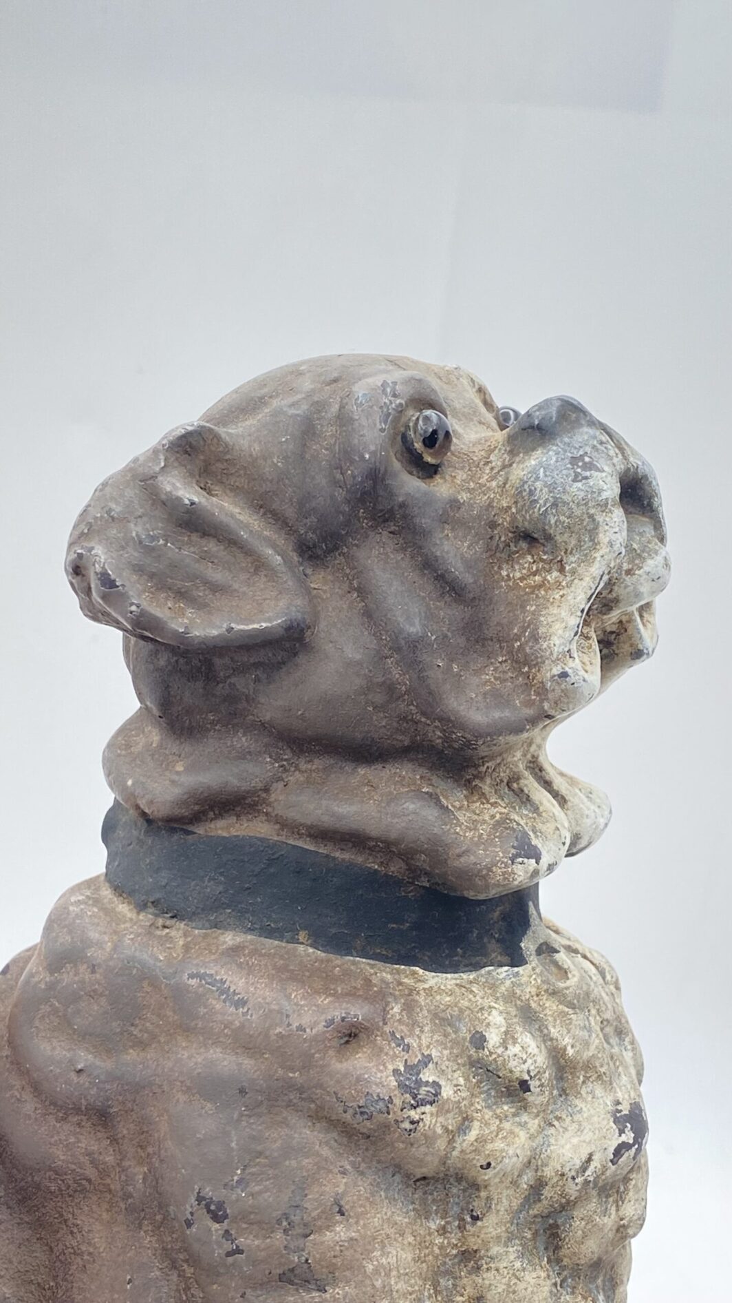 ANTICO E RARISSIMO CANE CARLINO IN TERRACOTTA. AUSTRIA, SECONDA METÀ DEL XIX sec. - immagine 10