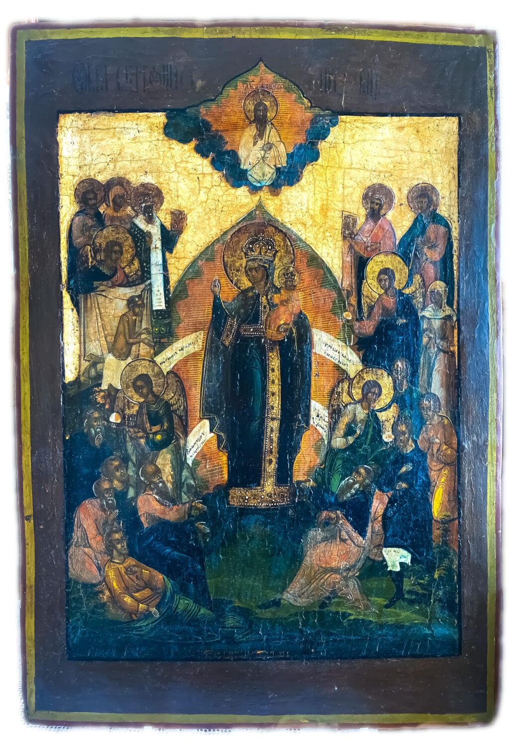 SPLENDIDA ICONA DELLA MADONNA DELLE GRAZIE. RUSSIA XVIII sec.