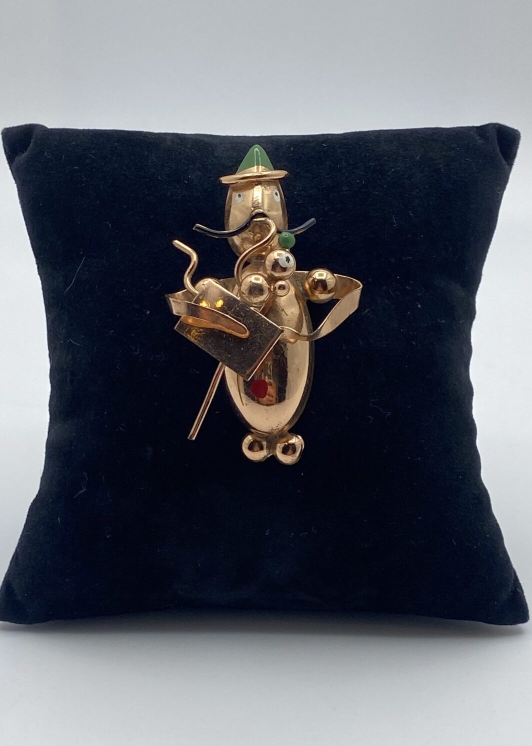 RARISSIMA SPILLA ART DECO “WALTER LAMPL”. BIGIOTTERIA AMERICANA ANNI ‘20/‘30.