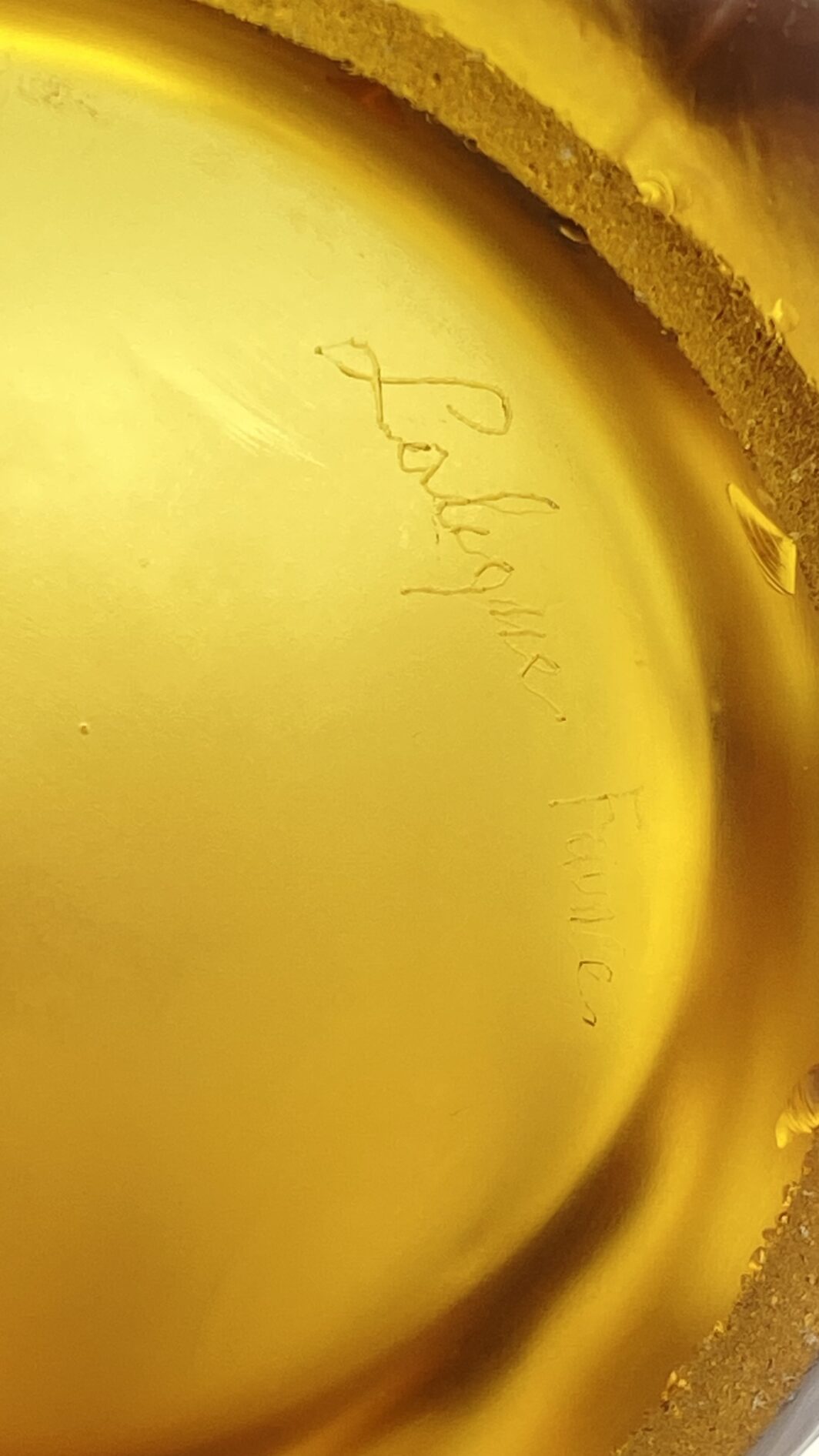 “LALIQUE FRANCE”. STRAORDINARIO VASO VINTAGE IN CRISTALLO COLOR AMBRA, CON RAFFIGURAZIONE IN RILIEVO DI UN BOSCO. - immagine 16