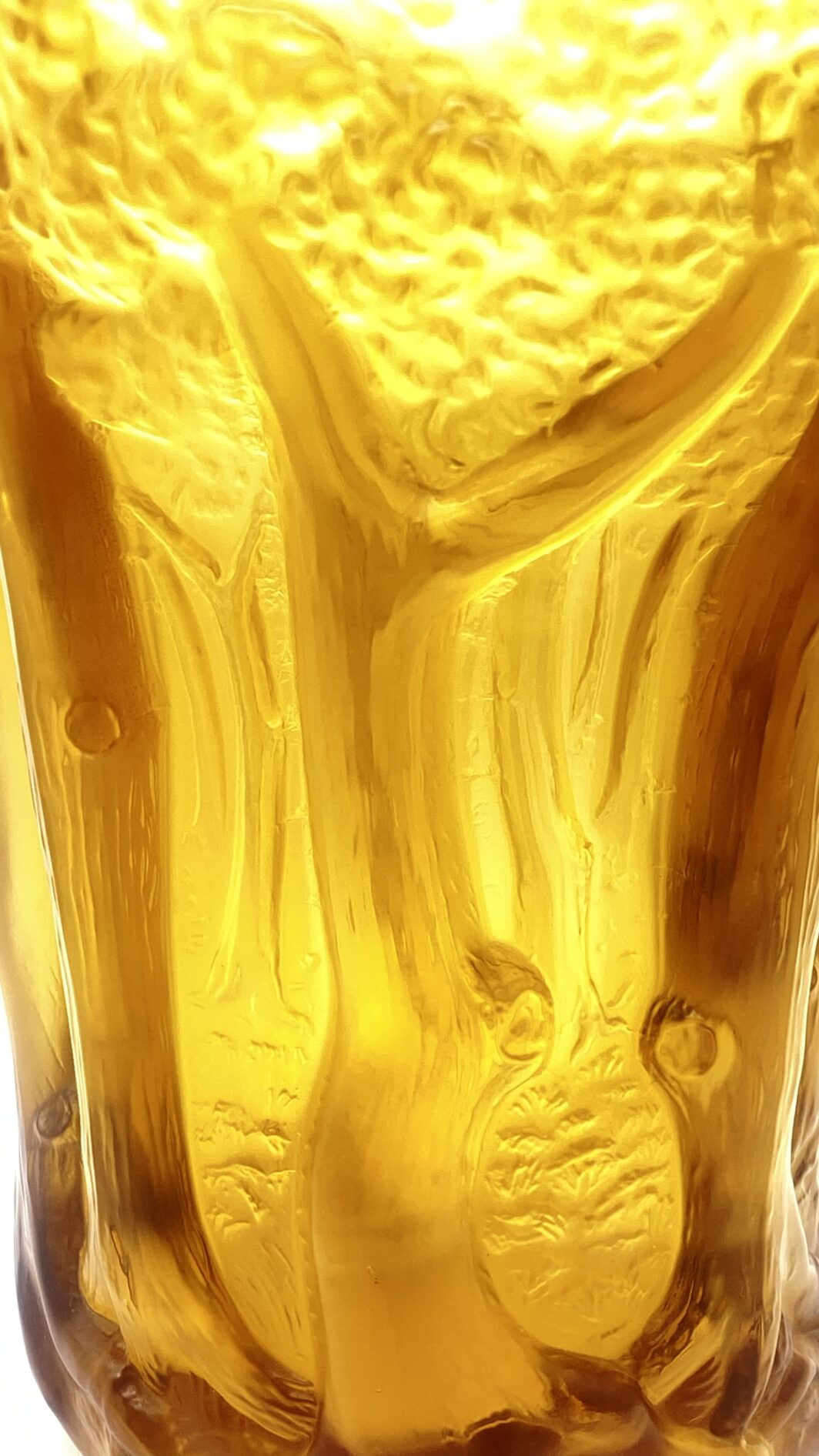 “LALIQUE FRANCE”. STRAORDINARIO VASO VINTAGE IN CRISTALLO COLOR AMBRA, CON RAFFIGURAZIONE IN RILIEVO DI UN BOSCO. - immagine 27