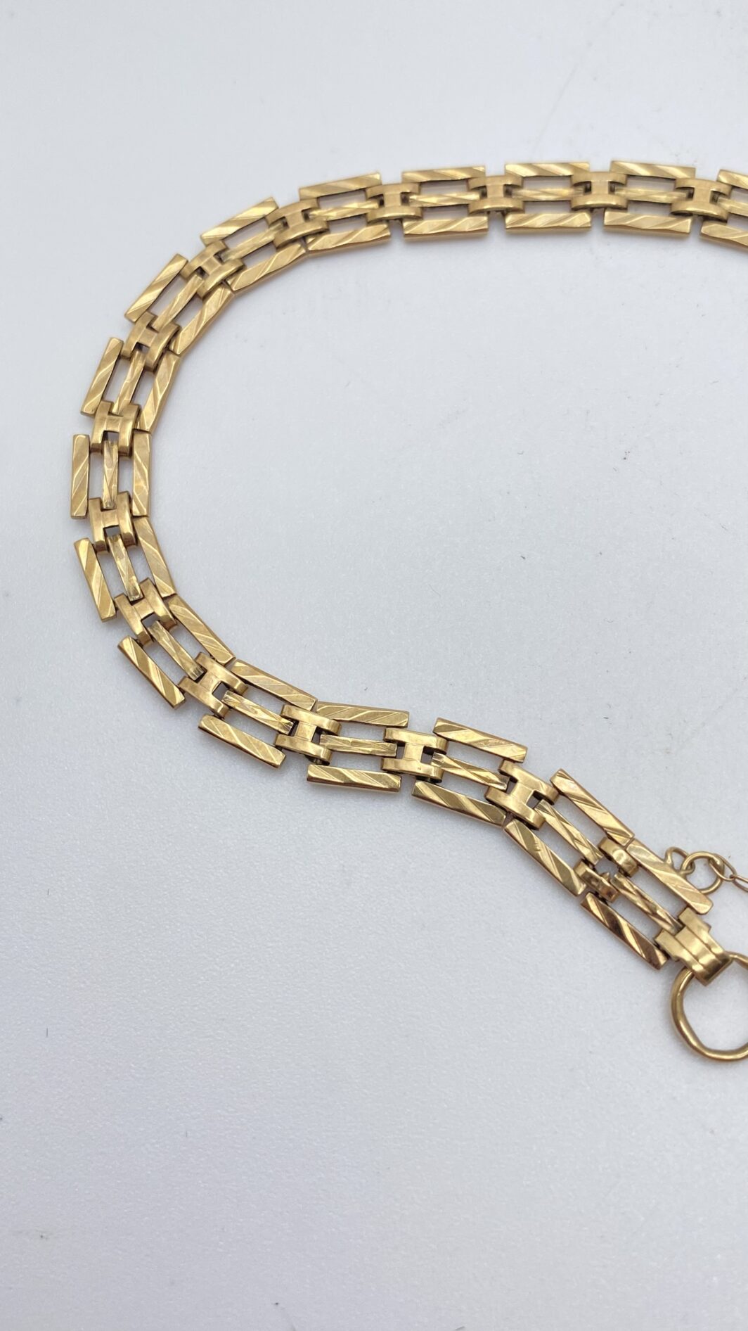 RAFFINATO E RARO BRACCIALE DI FIDANZAMENTO CON LUCCHETTO A CUORE, IN ORO 9CT, DATATO LONDRA 1951. - immagine 12