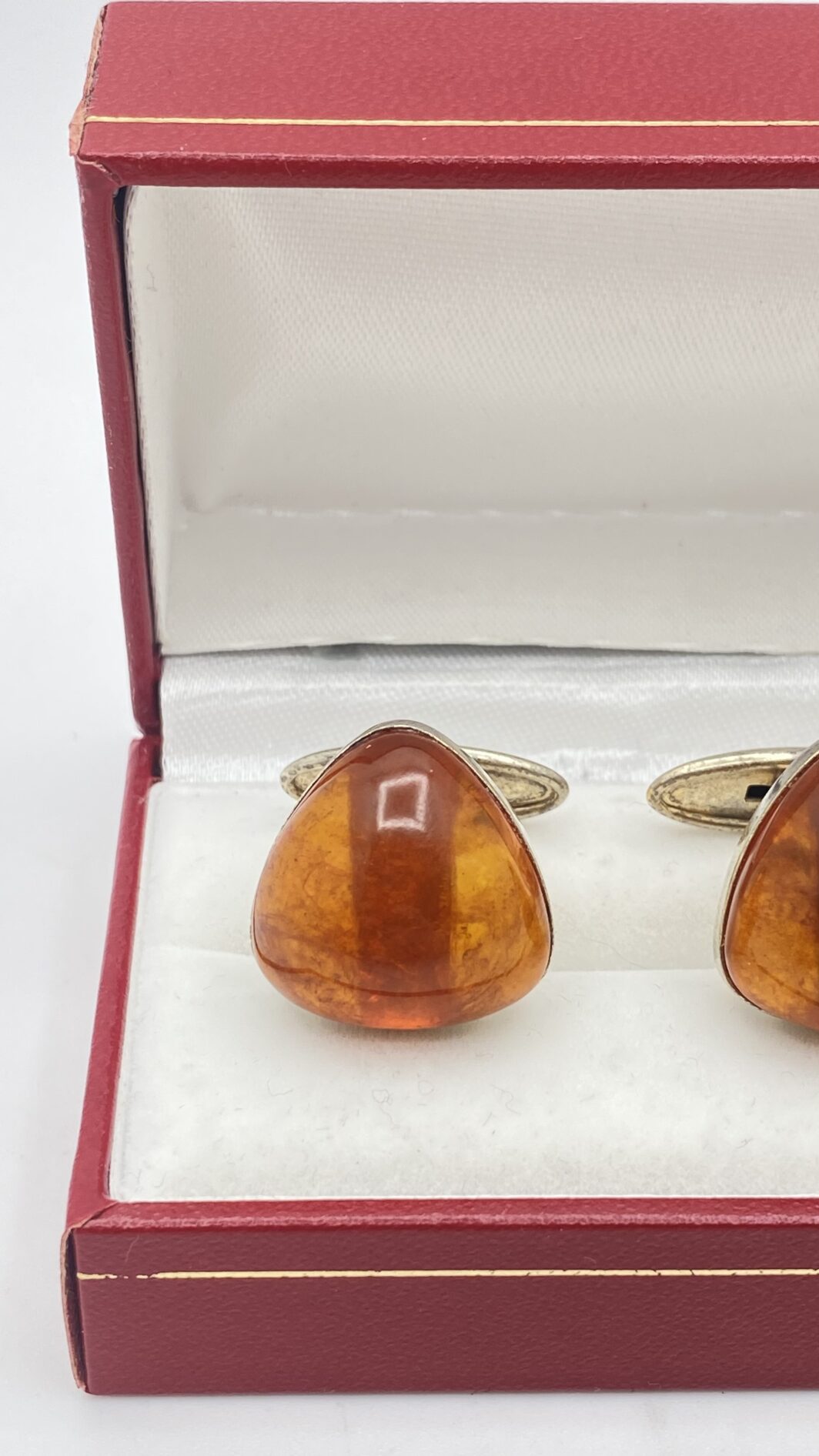 GEMELLI VINTAGE ANNI ‘60: ELEGANZA SOVIETICA IN ARGENTO DORATO E AMBRA BALTICA. - immagine 3