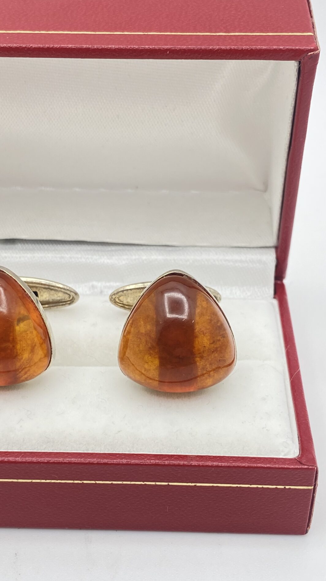 GEMELLI VINTAGE ANNI ‘60: ELEGANZA SOVIETICA IN ARGENTO DORATO E AMBRA BALTICA. - immagine 4