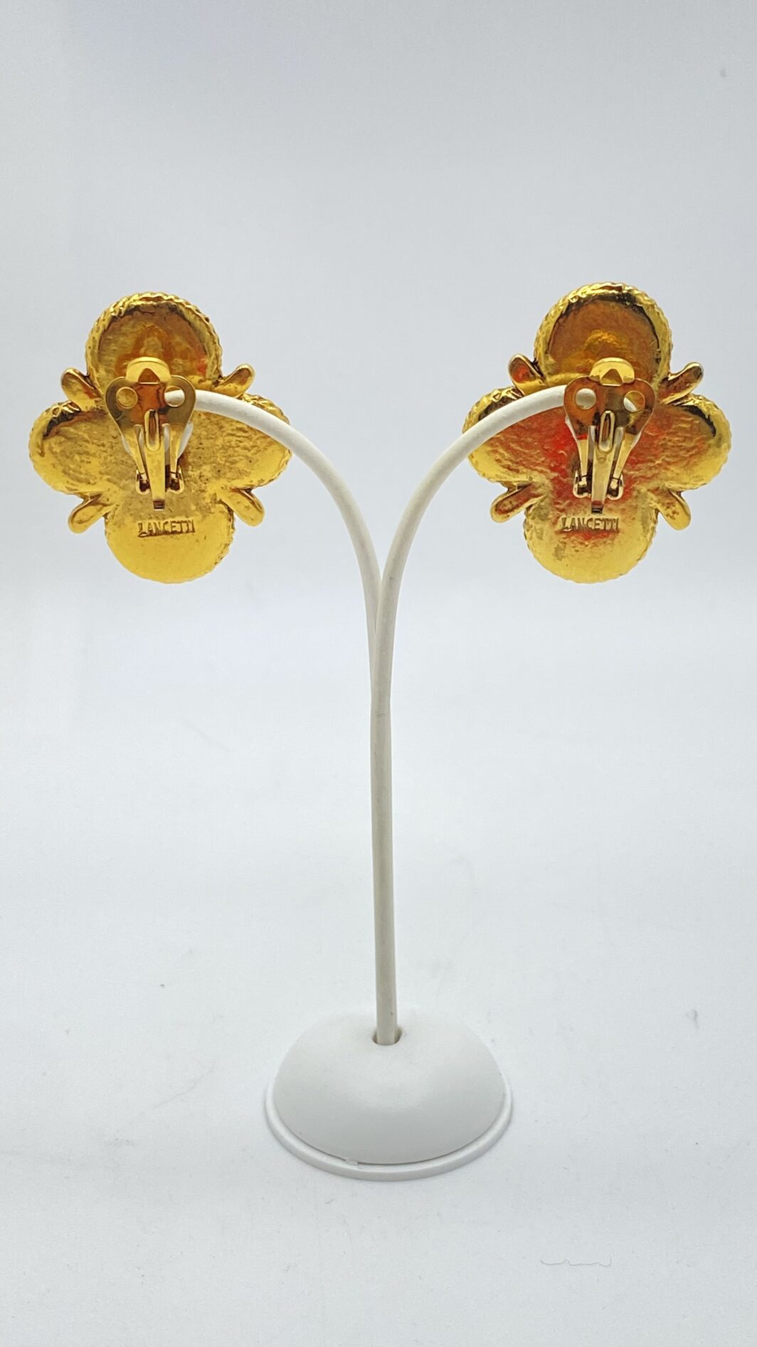 ORECCHINI VINTAGE LANCETTI A CROCE CON PERLE MABÈ. BIGIOTTERIA ITALIANA ANNI ‘80. - immagine 7