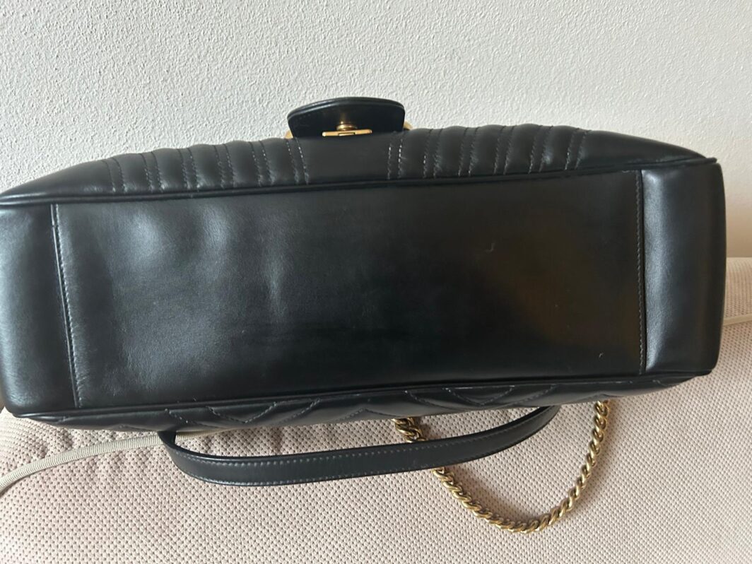 ICONICA BORSA GG MARMONT CHAIN FLAP BY GUCCI, IN PELLE MISURA GRANDE. - immagine 12