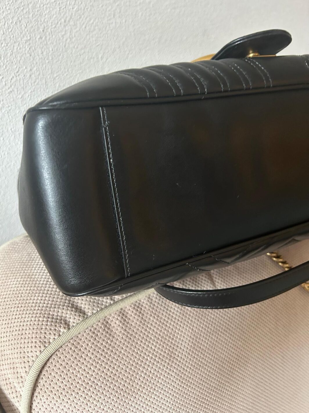 ICONICA BORSA GG MARMONT CHAIN FLAP BY GUCCI, IN PELLE MISURA GRANDE. - immagine 13