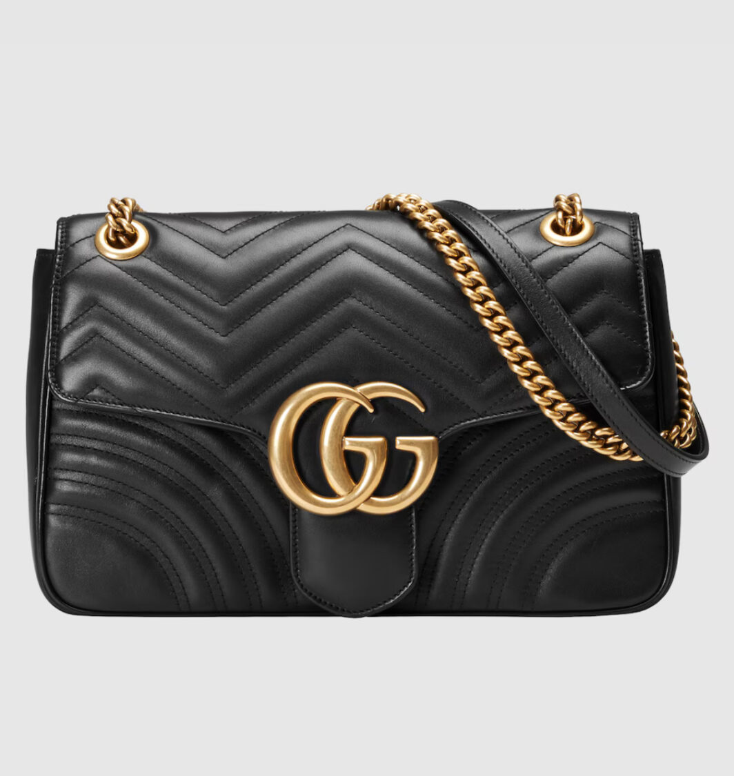 ICONICA BORSA GG MARMONT CHAIN FLAP BY GUCCI, IN PELLE MISURA GRANDE. - immagine 16