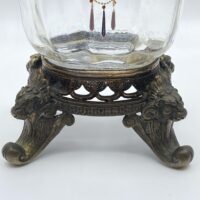 RAFFINATO VASO ART NOUVEAU IN VETRO SOFFIATO DIPINTO A MANO A MOTIVI FLOREALI, CON BASE IN BRONZO. FRANCIA, FINE XIX sec. - immagine 16