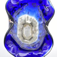 RAFFINATO VASO ART NOUVEAU IN VETRO SOFFIATO DIPINTO A MANO A MOTIVI FLOREALI, CON BASE IN BRONZO. FRANCIA, FINE XIX sec. - immagine 18