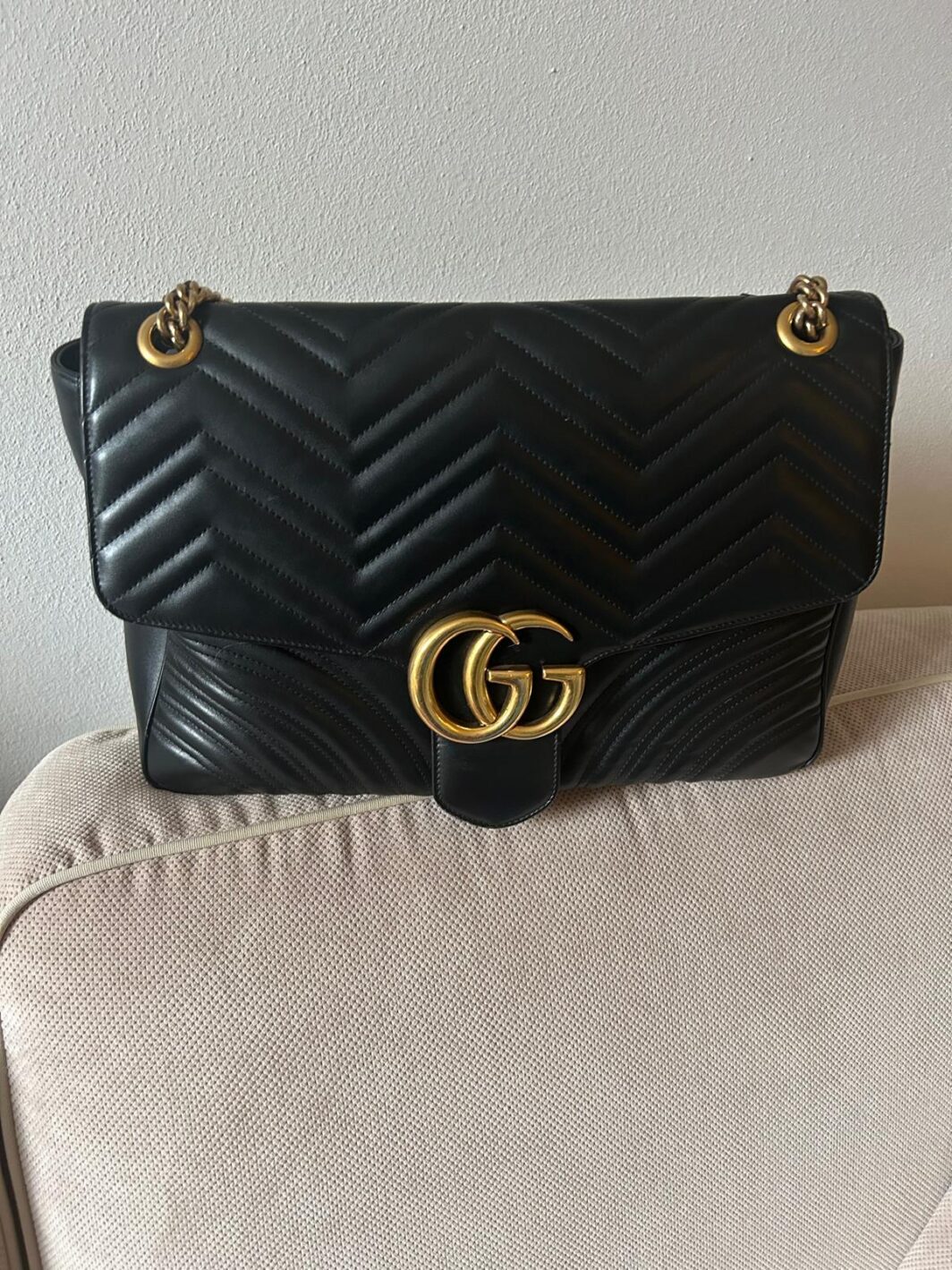 ICONICA BORSA GG MARMONT CHAIN FLAP BY GUCCI, IN PELLE MISURA GRANDE. - immagine 4