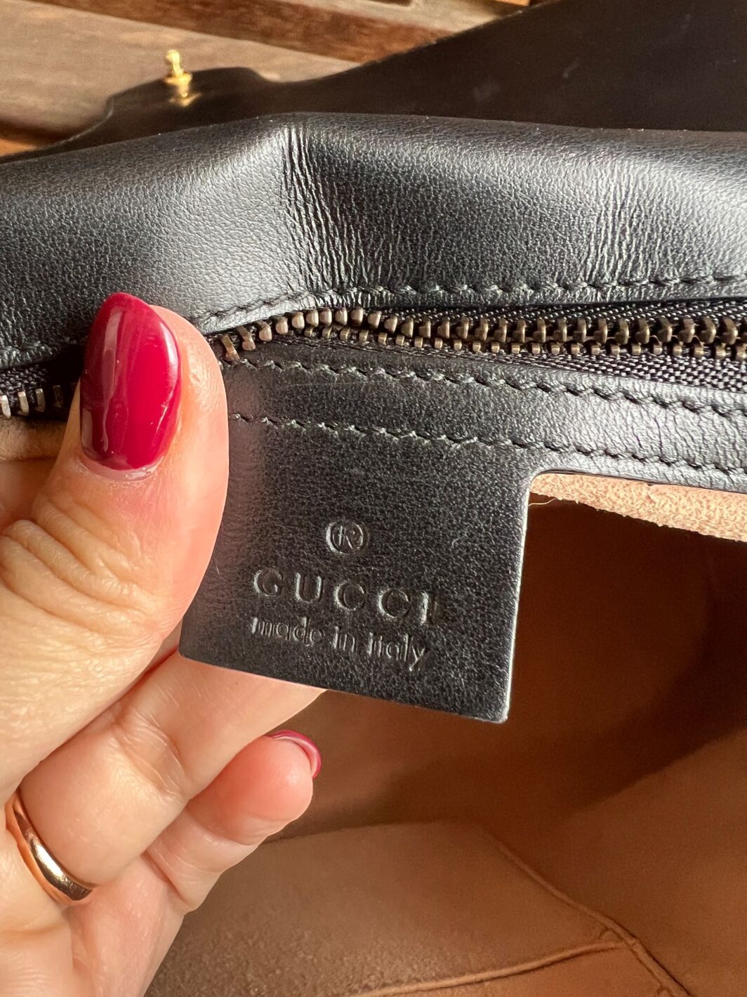 ICONICA BORSA GG MARMONT CHAIN FLAP BY GUCCI, IN PELLE MISURA GRANDE. - immagine 10