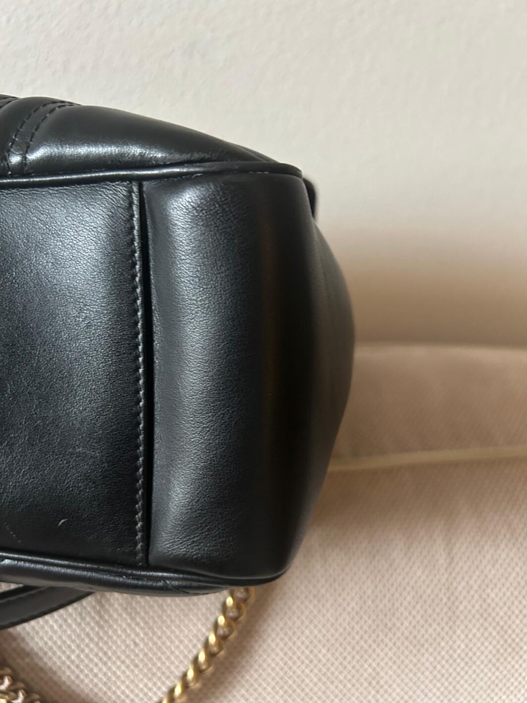 ICONICA BORSA GG MARMONT CHAIN FLAP BY GUCCI, IN PELLE MISURA GRANDE. - immagine 7