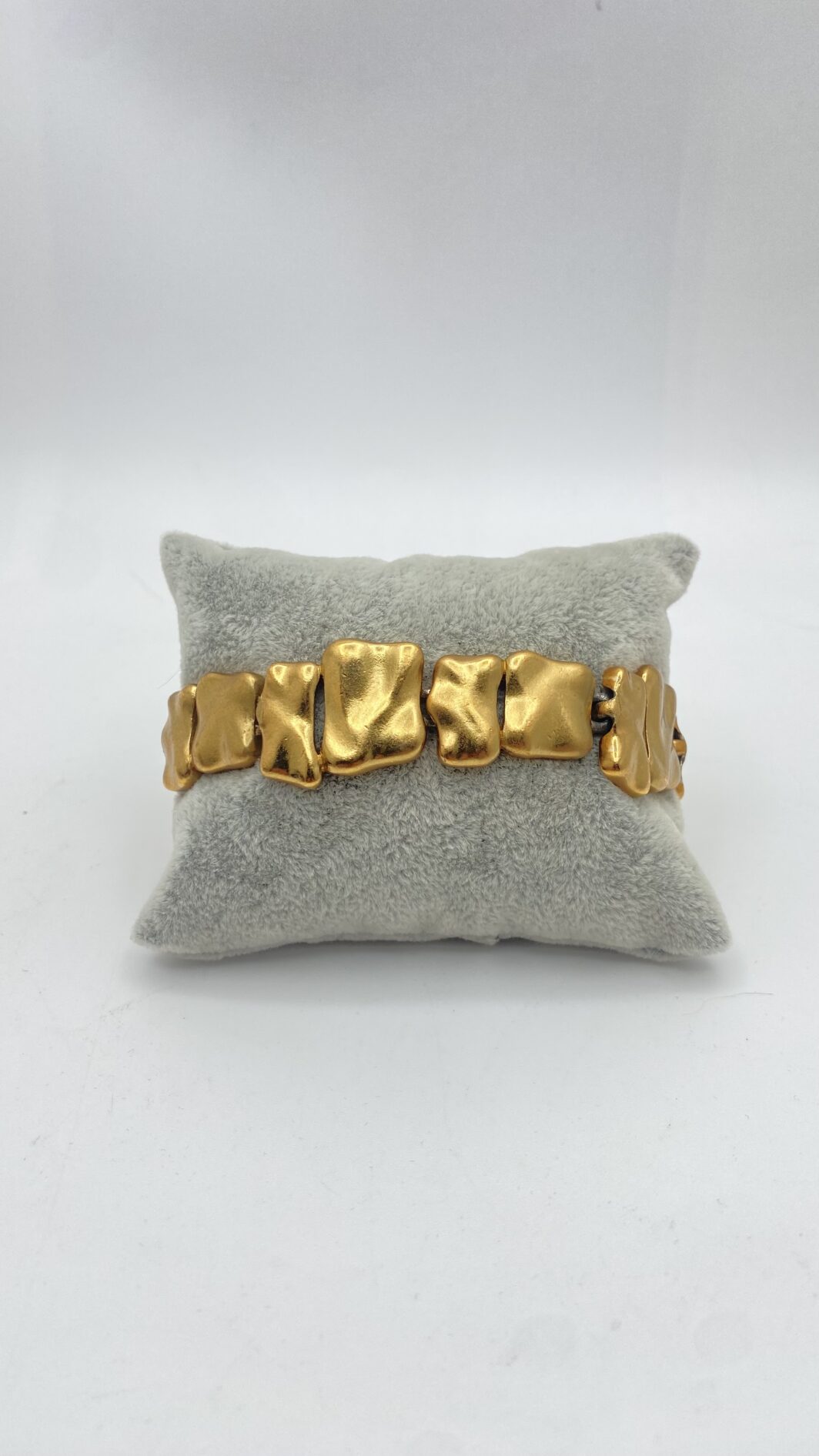 BRACCIALE VINTAGE MONET IN METALLO GOLDTONE DAL DESIGN SCULTOREO - immagine 12