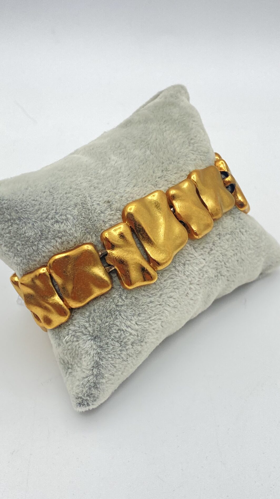 BRACCIALE VINTAGE MONET IN METALLO GOLDTONE DAL DESIGN SCULTOREO - immagine 14