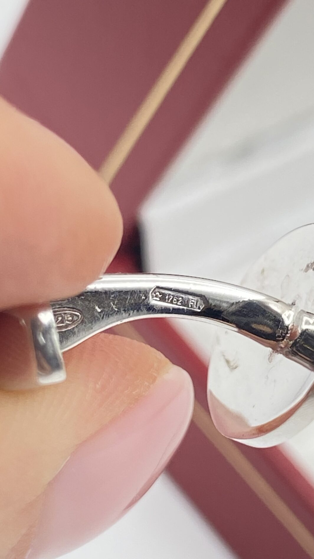 ELEGANTE PAIO DI GEMELLI VINTAGE ANNI’50, IN ARGENTO 925 E SMALTI VERDE SMERALDO, CON SCIMITARRE INCROCIATE. - immagine 7