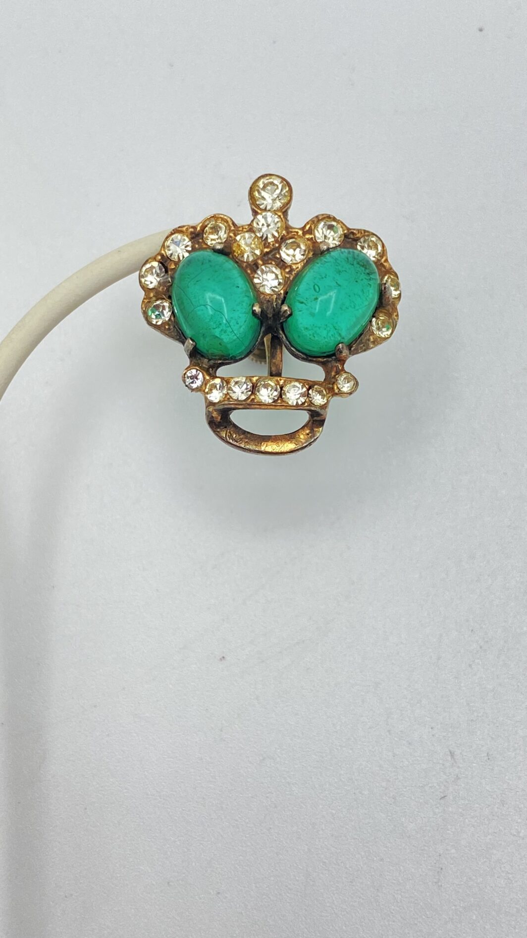 STRAORDINARIA DEMI PARURE FIRMATA “CORO STERLING” ANNI’40. CORONE REGALI CON STRASS E CABOCHON DI CRISTALLO. - immagine 20