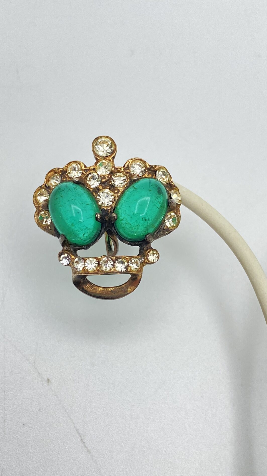 STRAORDINARIA DEMI PARURE FIRMATA “CORO STERLING” ANNI’40. CORONE REGALI CON STRASS E CABOCHON DI CRISTALLO. - immagine 23