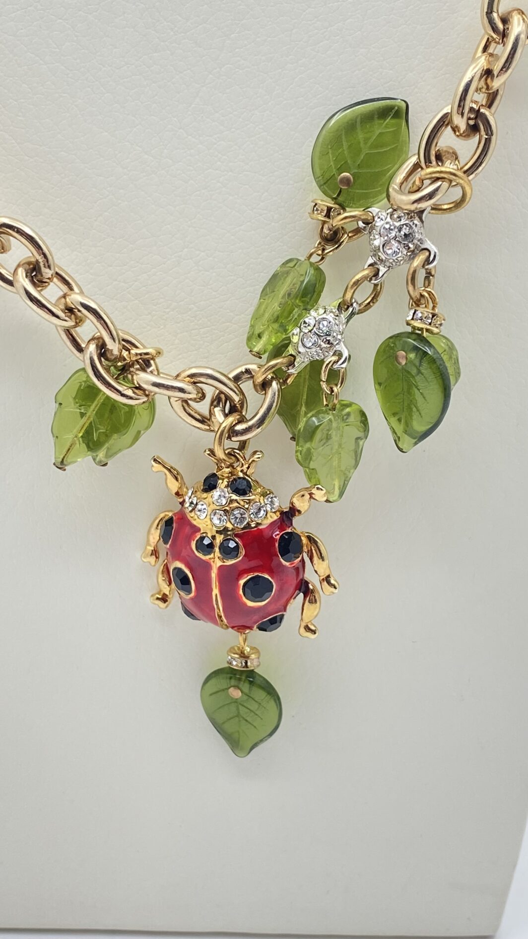 DEMI PARURE CARLO ZINI CON COCCINELLE IN VETRO MURANO E CRISTALLI – CAPOLAVORO DI BIGIOTTERIA ITALIANA - immagine 6