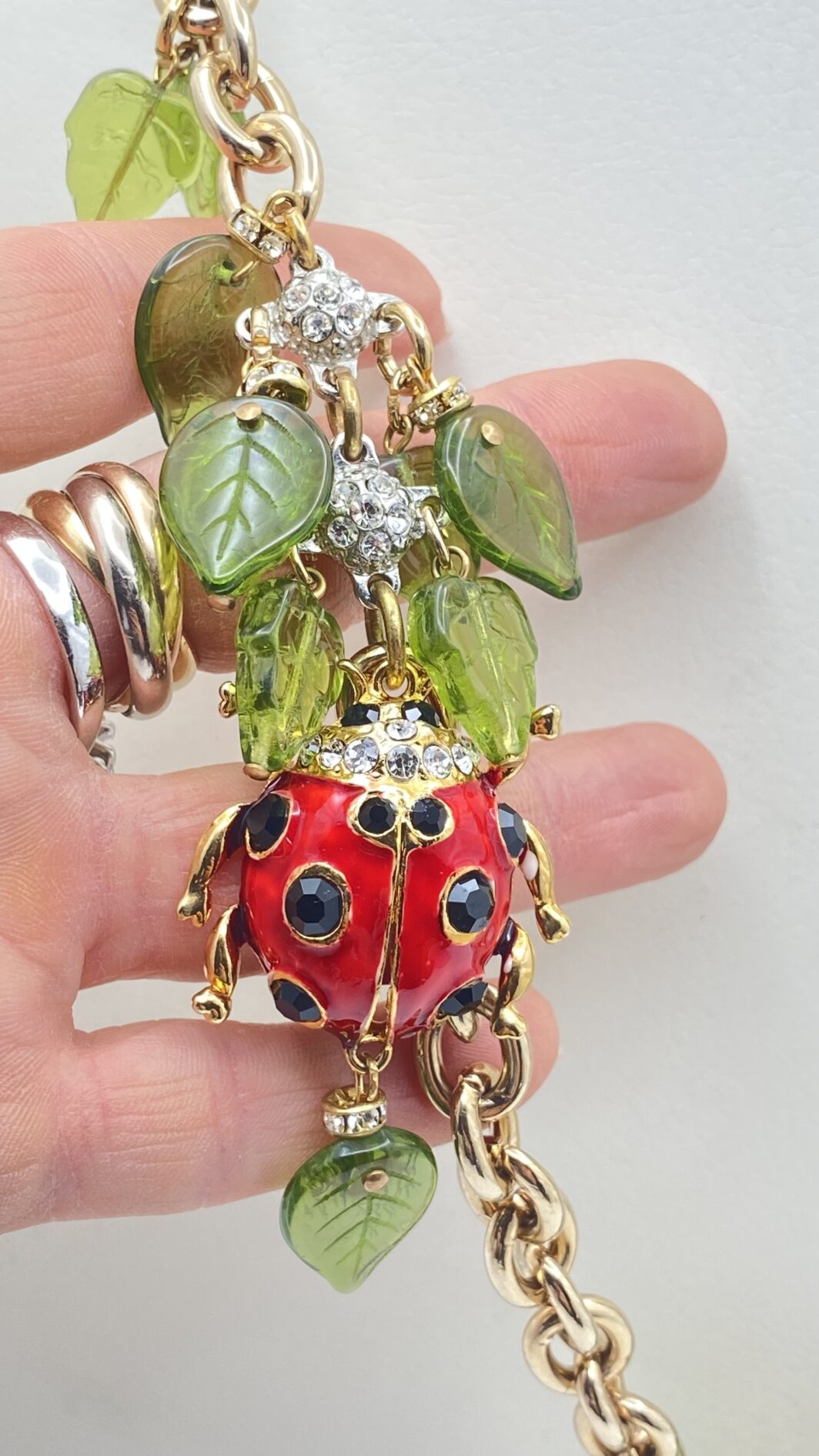 DEMI PARURE CARLO ZINI CON COCCINELLE IN VETRO MURANO E CRISTALLI – CAPOLAVORO DI BIGIOTTERIA ITALIANA - immagine 7