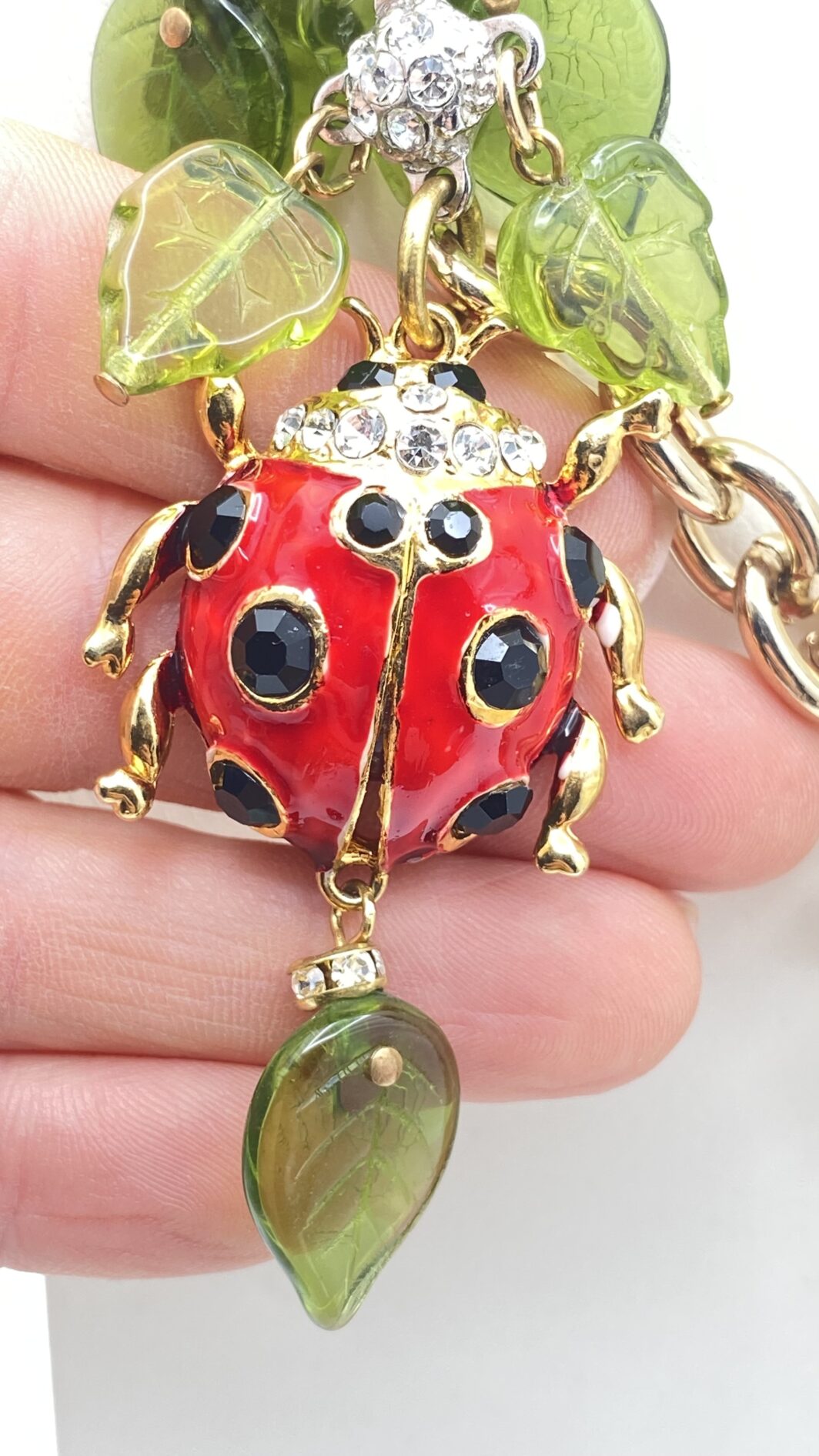DEMI PARURE CARLO ZINI CON COCCINELLE IN VETRO MURANO E CRISTALLI – CAPOLAVORO DI BIGIOTTERIA ITALIANA - immagine 8