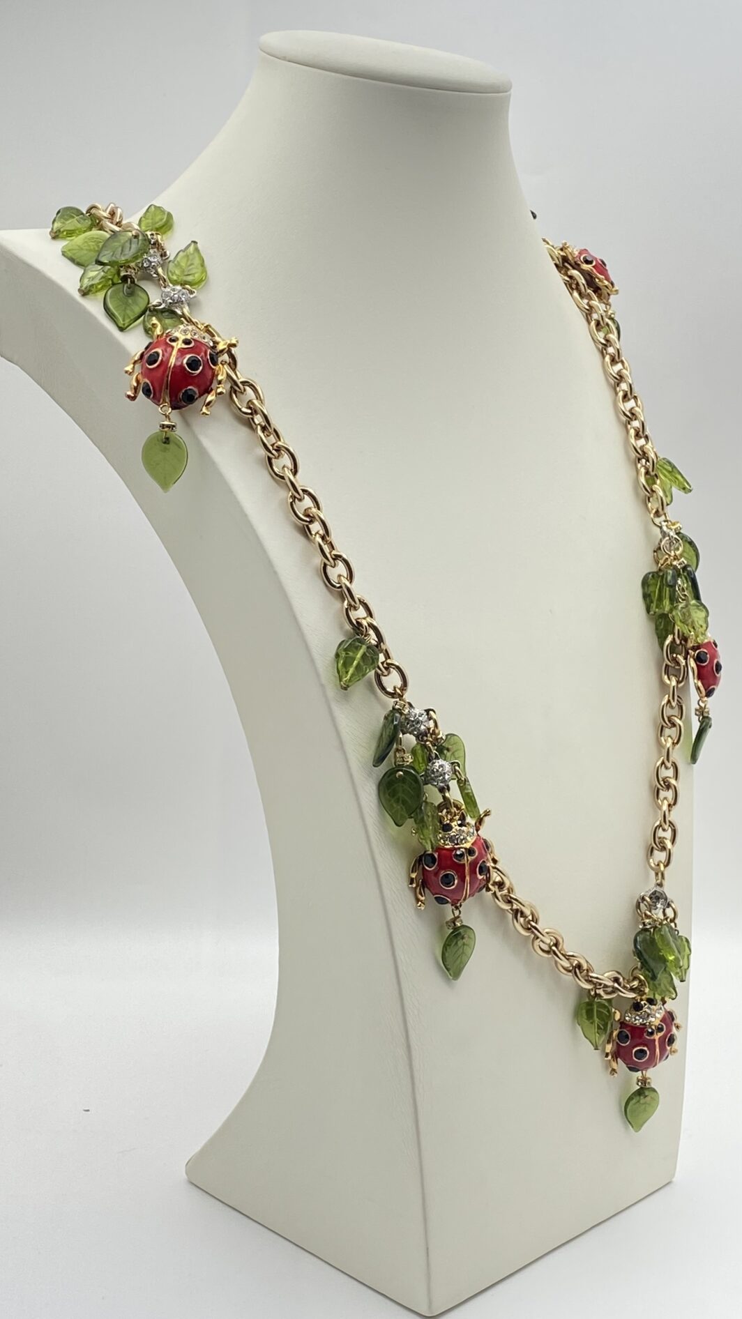 DEMI PARURE CARLO ZINI CON COCCINELLE IN VETRO MURANO E CRISTALLI – CAPOLAVORO DI BIGIOTTERIA ITALIANA - immagine 9