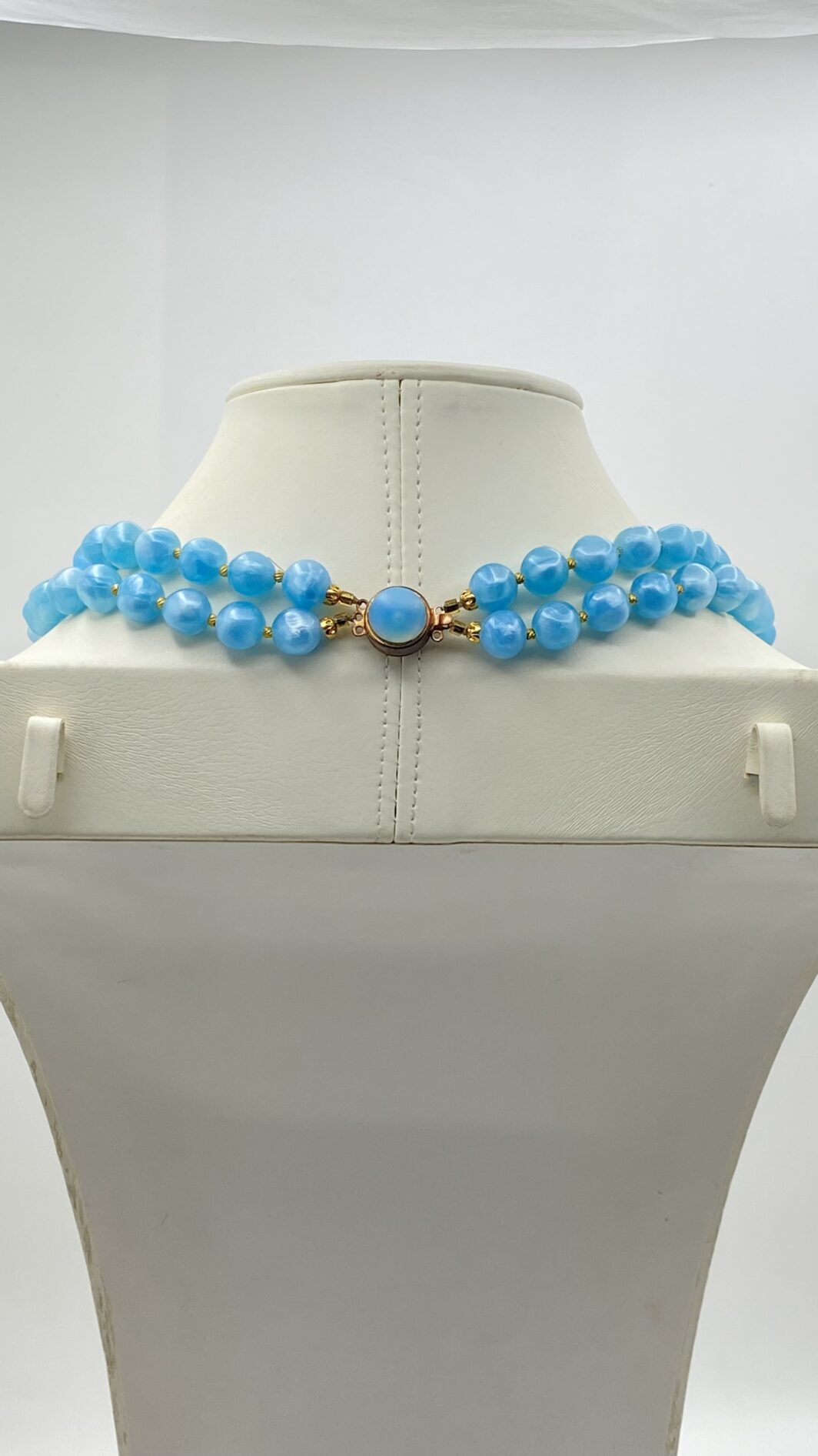 POESIA AZZURRA DEGLI ANNI ’40. DEMI PARURE IN CELLULOIDE E VETRO MURANO. - immagine 7