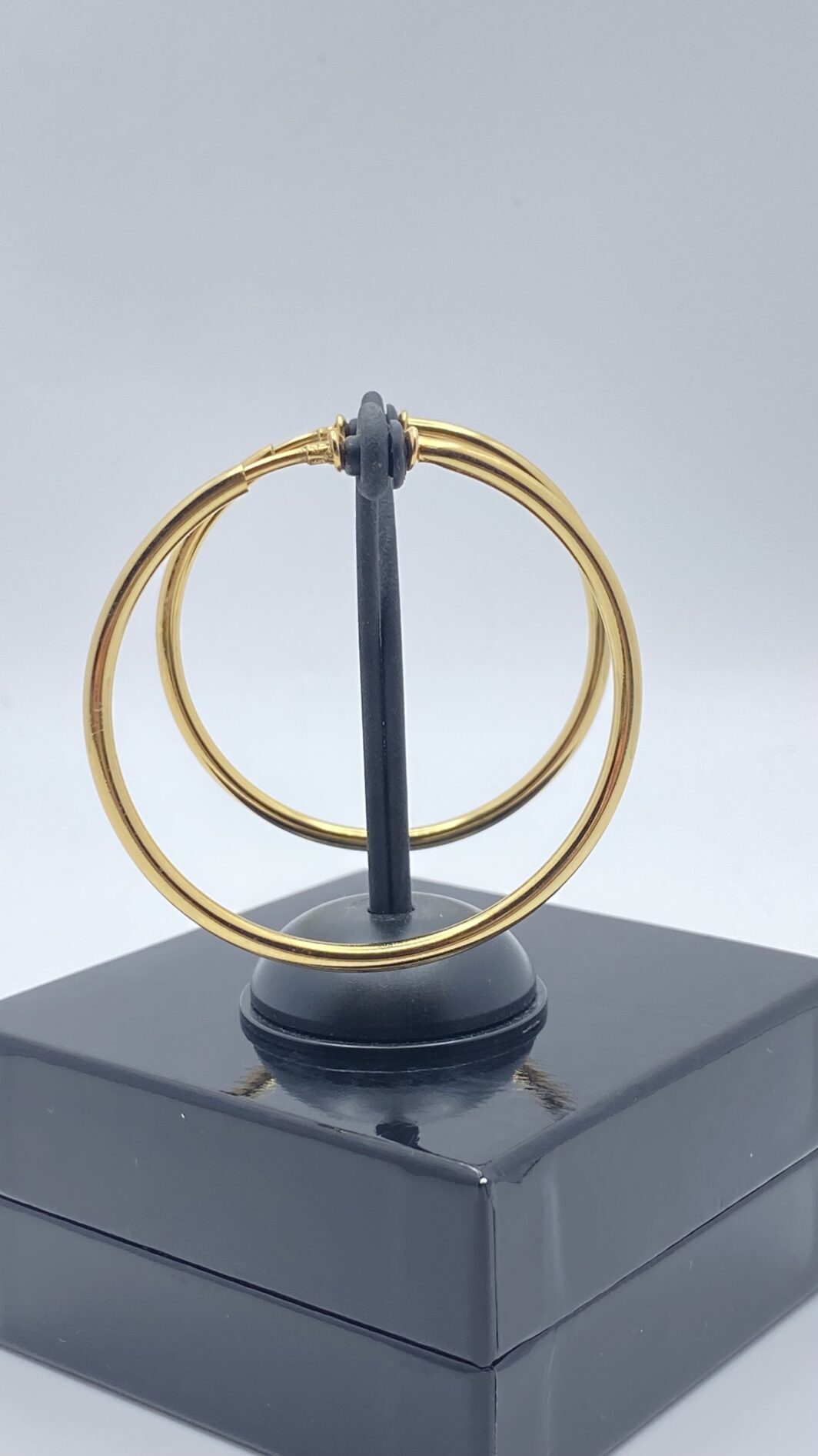CERCHI POWER IN GOLD TONE. VINTAGE ANNI’80. - immagine 4