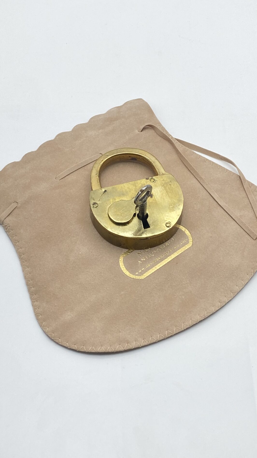 LUCCCHETTO VITTORIANO IN BRONZO CON CHIAVE ORIGINALE - immagine 15