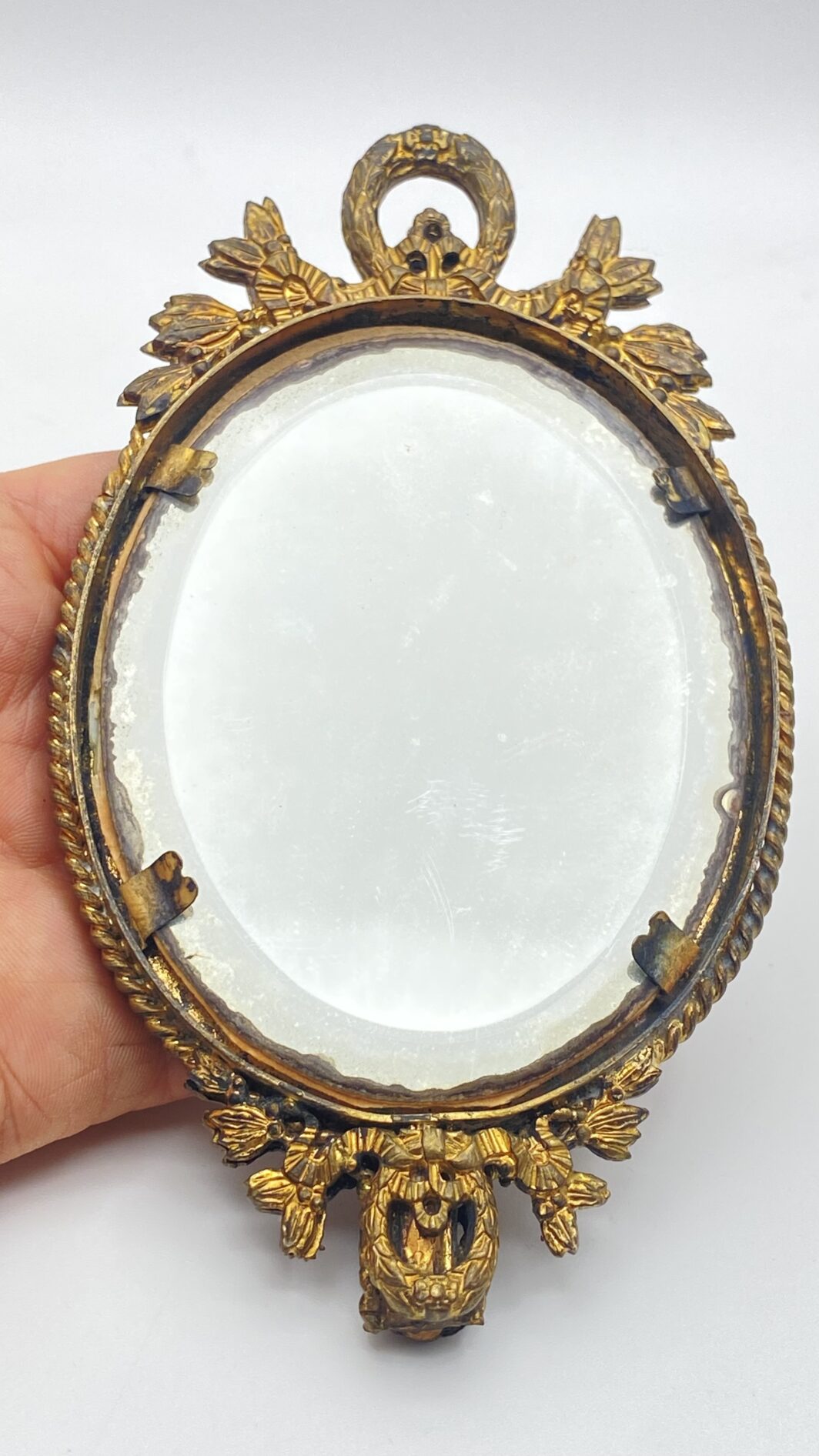 NAPOLEONE SU AVORIO STRAORDINARIA MINIATURA OVALE CON SPECCHIO ORIGINALE, XIX SECOLO. - immagine 6