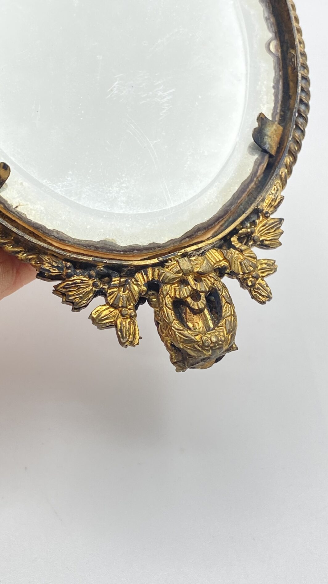 NAPOLEONE SU AVORIO STRAORDINARIA MINIATURA OVALE CON SPECCHIO ORIGINALE, XIX SECOLO. - immagine 5