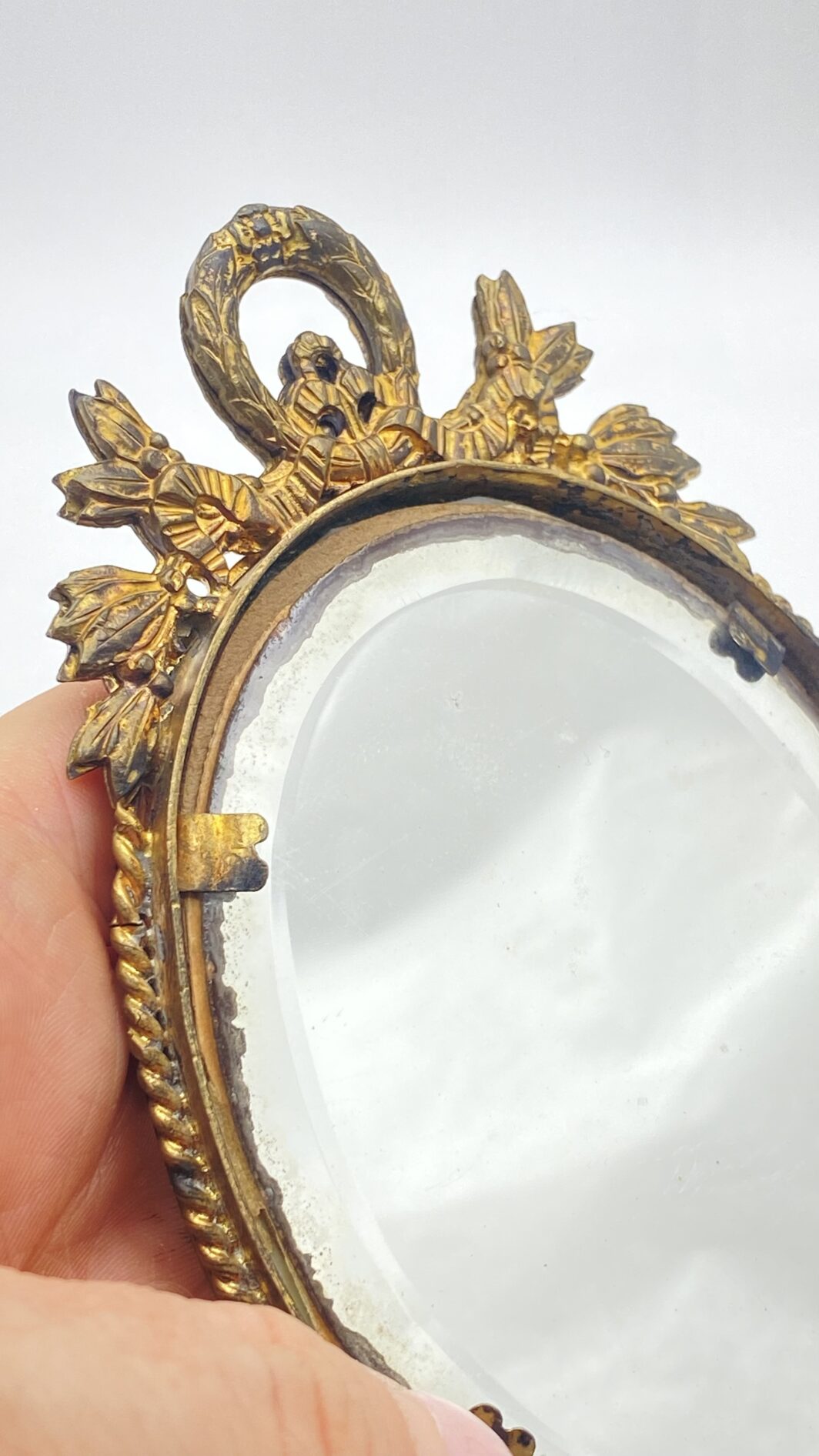 NAPOLEONE SU AVORIO STRAORDINARIA MINIATURA OVALE CON SPECCHIO ORIGINALE, XIX SECOLO. - immagine 4