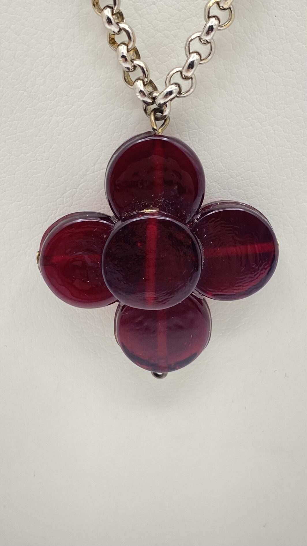 BELLISSIMA COLLANA VINTAGE ANNI ‘80, FIRMATA “RADÀ”, IN METALLO GOLDTONE E VVETRO MURANO. - immagine 13