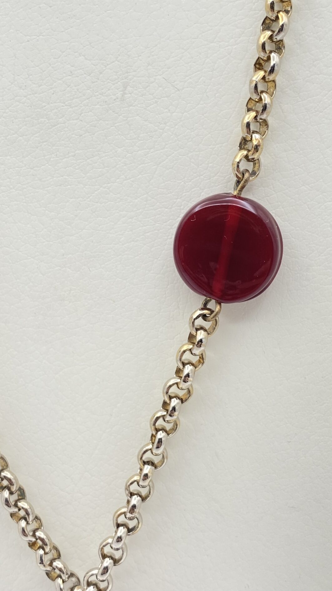 BELLISSIMA COLLANA VINTAGE ANNI ‘80, FIRMATA “RADÀ”, IN METALLO GOLDTONE E VVETRO MURANO. - immagine 12