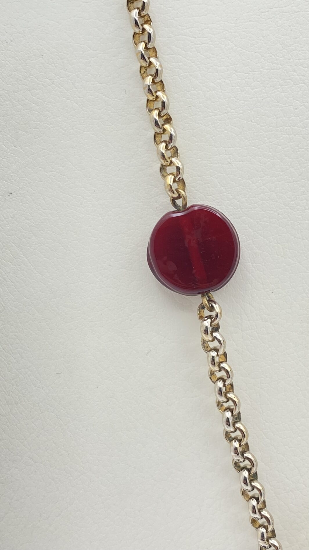 BELLISSIMA COLLANA VINTAGE ANNI ‘80, FIRMATA “RADÀ”, IN METALLO GOLDTONE E VVETRO MURANO. - immagine 11