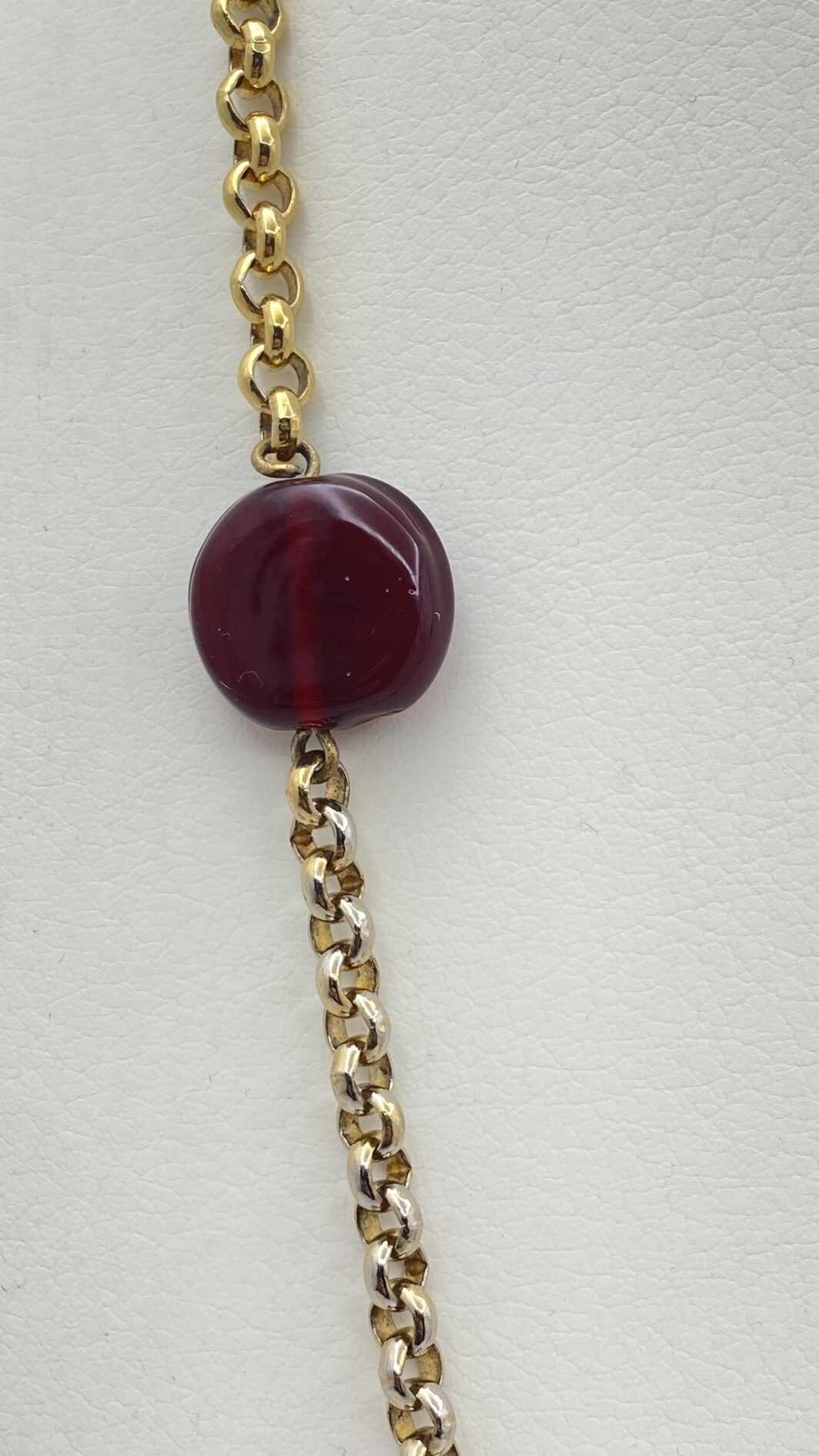 BELLISSIMA COLLANA VINTAGE ANNI ‘80, FIRMATA “RADÀ”, IN METALLO GOLDTONE E VVETRO MURANO. - immagine 15