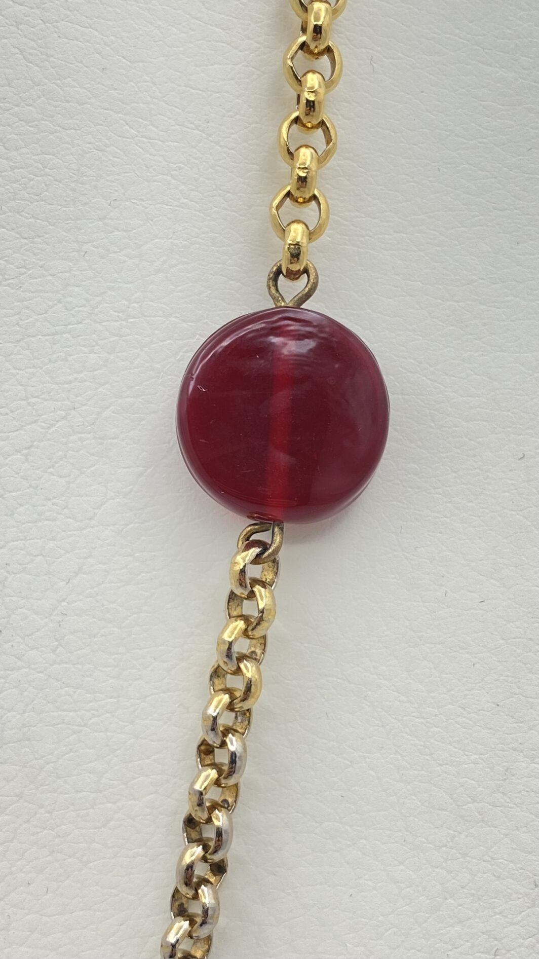 BELLISSIMA COLLANA VINTAGE ANNI ‘80, FIRMATA “RADÀ”, IN METALLO GOLDTONE E VVETRO MURANO. - immagine 14