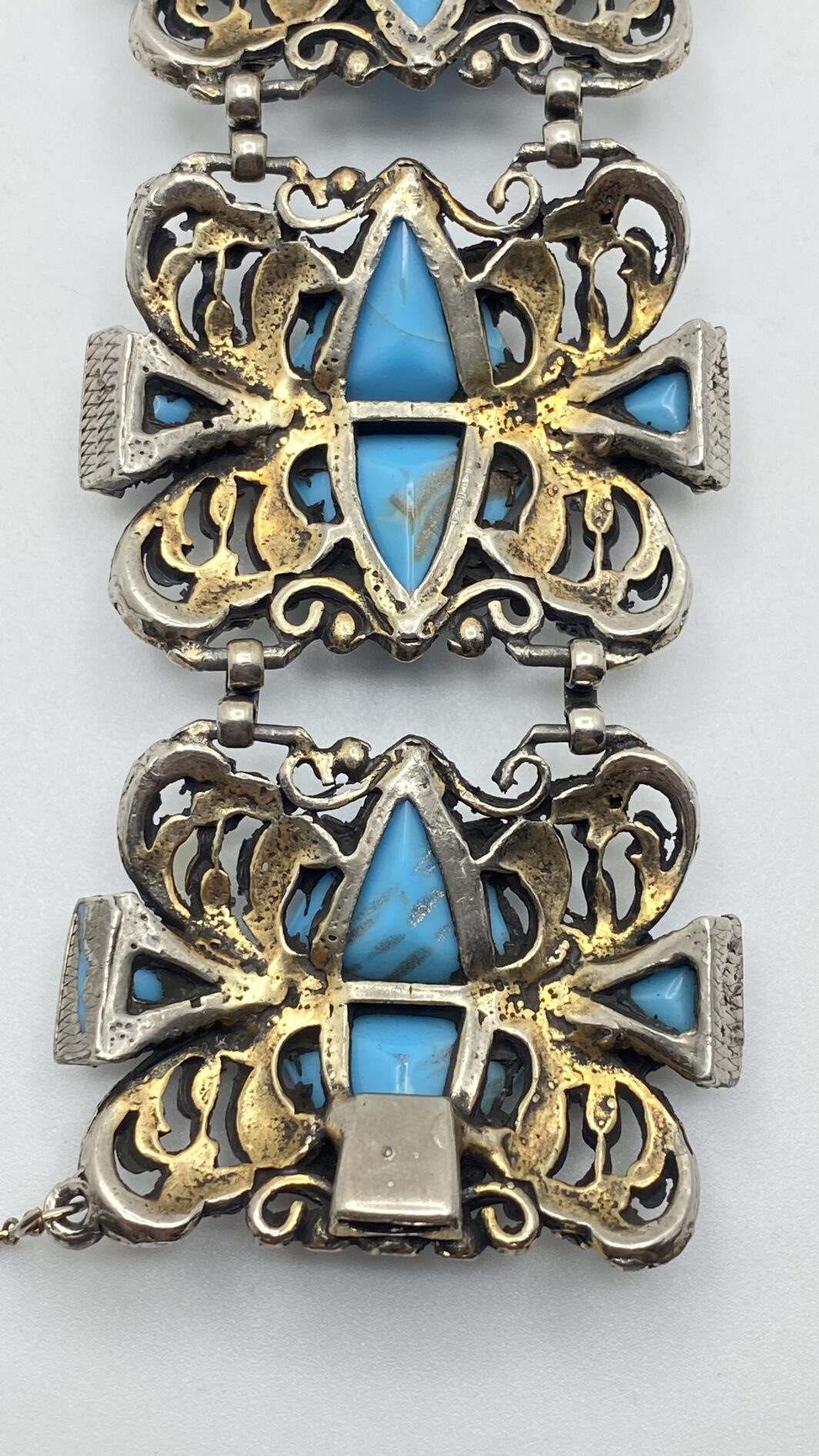 PARURE SELRO  VINTAGE – UN TRIONFO DI TURCHESE, STRASS E MAESTRIA AMERICANA ANNI’40 - immagine 9